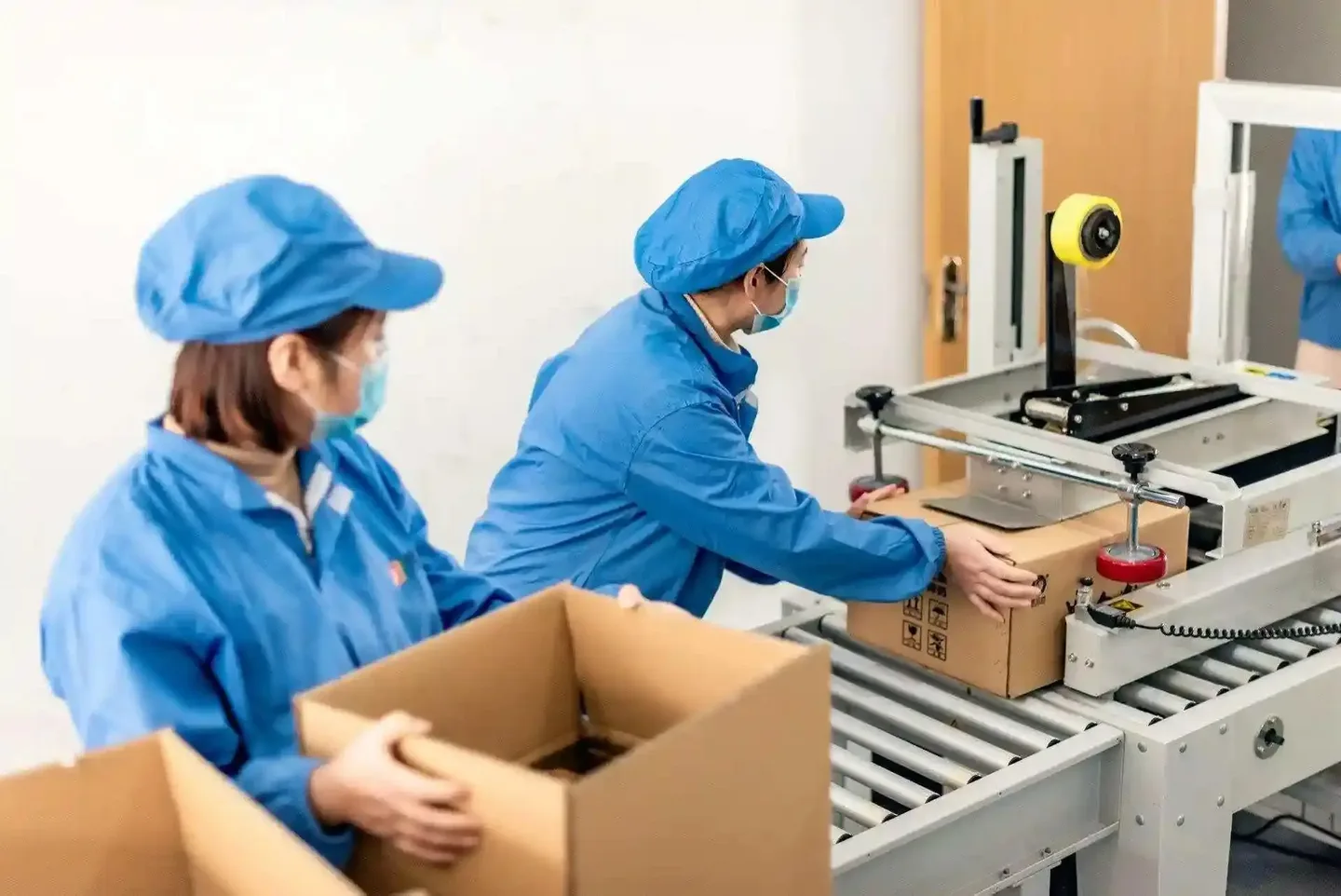 Cartons in the AltusPack factory packing area