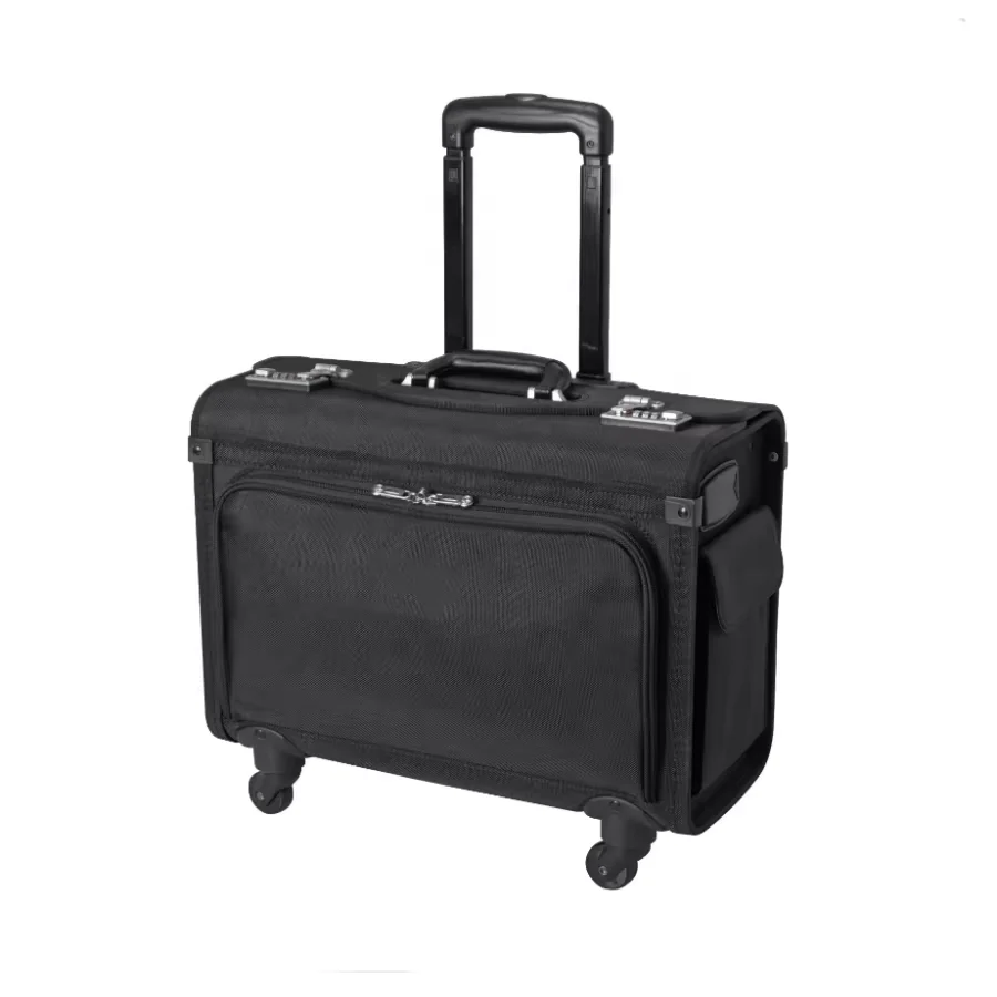 Bagage pilote en polyester à roulettes