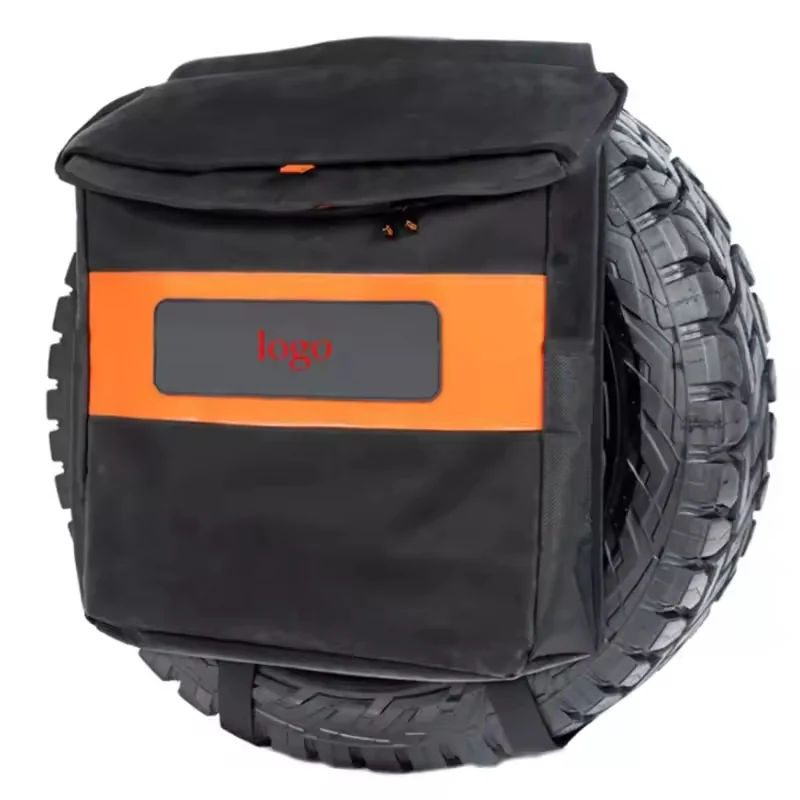 Custom Logo Outdoor Canvas Wheel Bag Off Road Recovery Tire Trash Storage