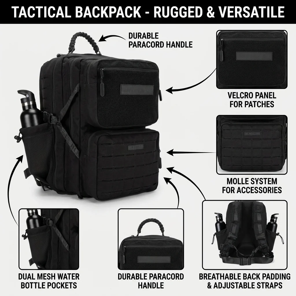 Custom Large Tactical Pack Outdoor Camouflage Rucksack Detachable Four In One