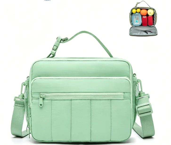 Lunch bag isotherme en tissu Oxford zippé