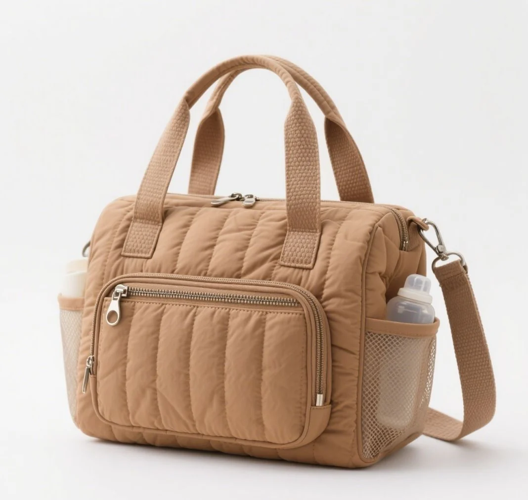 Sac à langer en nylon zippé