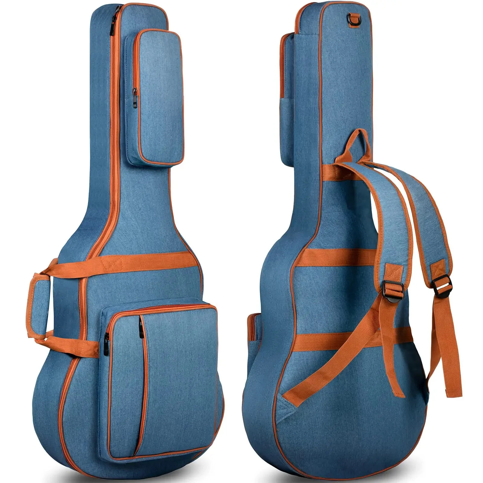Housse guitare en denim zippé