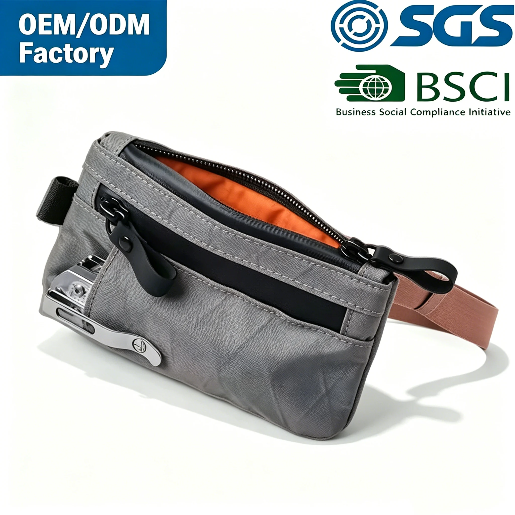 Modèle de sac sur mesure en PU zippé