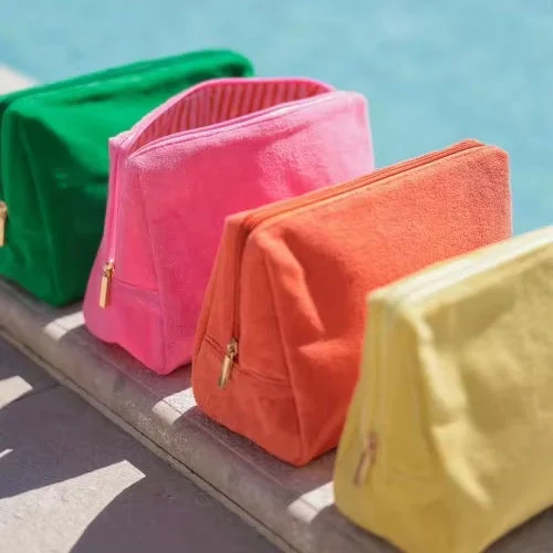 Trousse de maquillage en polyester zippé