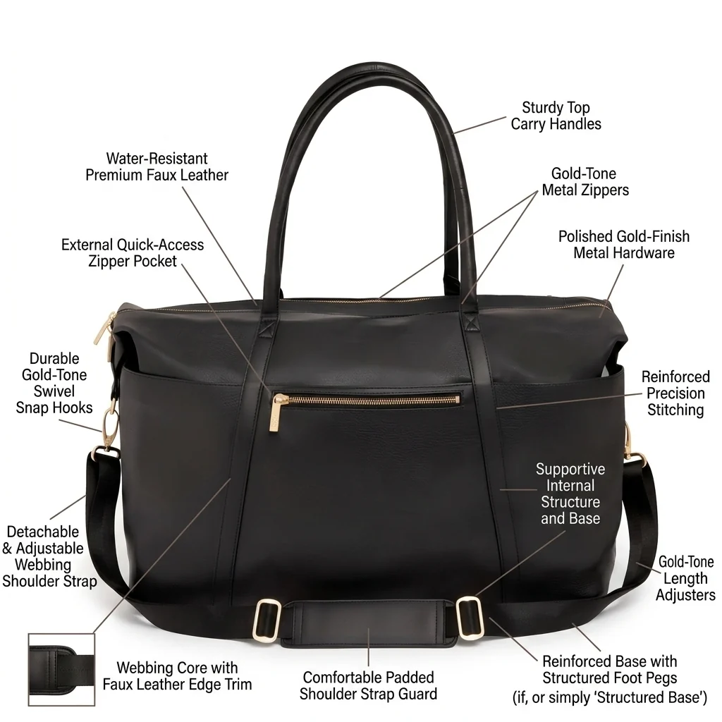 Custom PU Diaper Bag