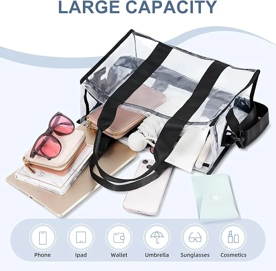 borsa tote PVC trasparente personalizzata
