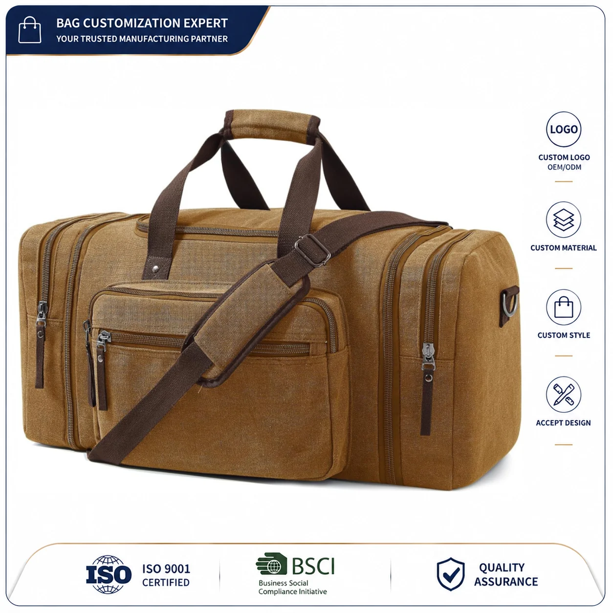 borsone canvas personalizzata