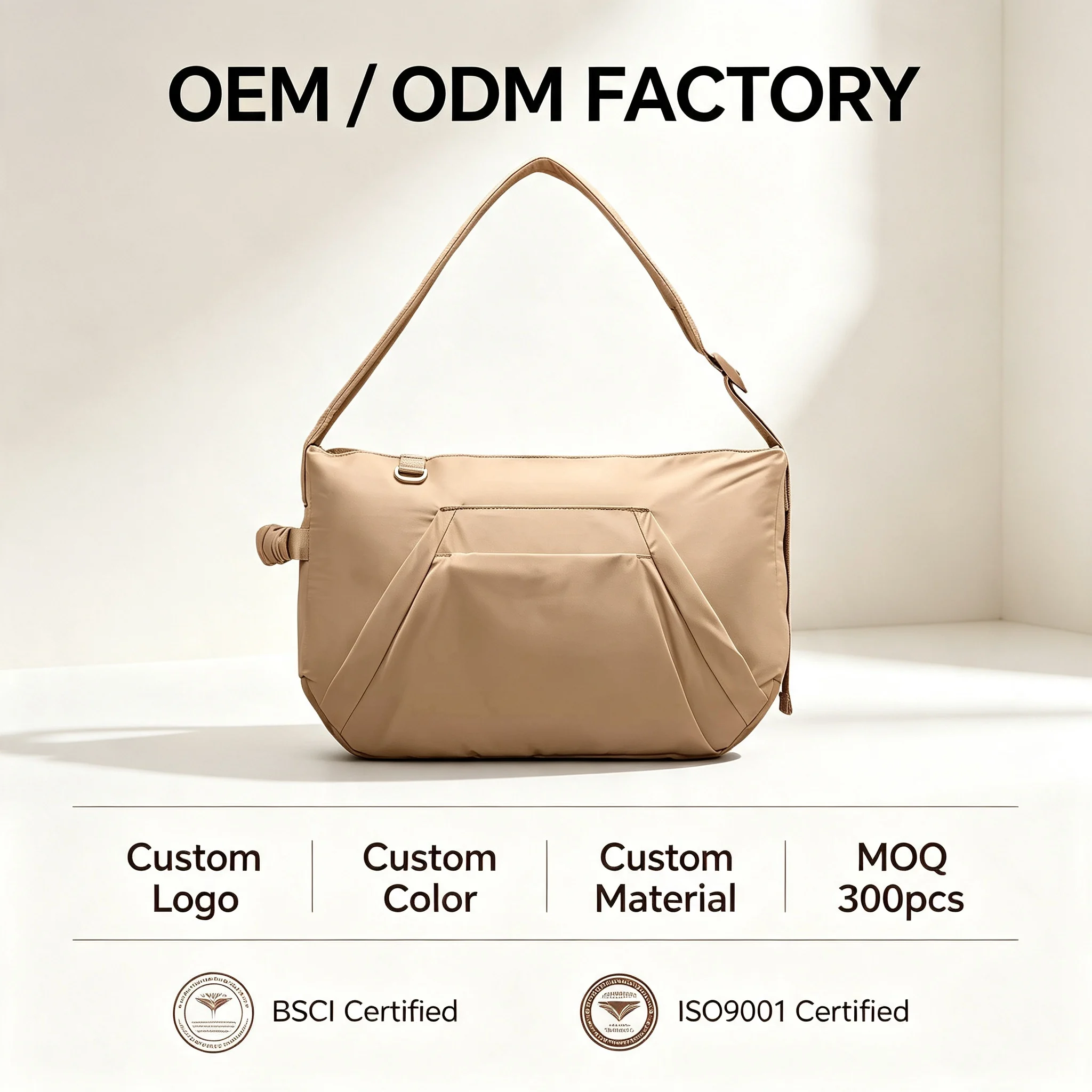 Custom Polyester Tote Bag clean product or use-scene view