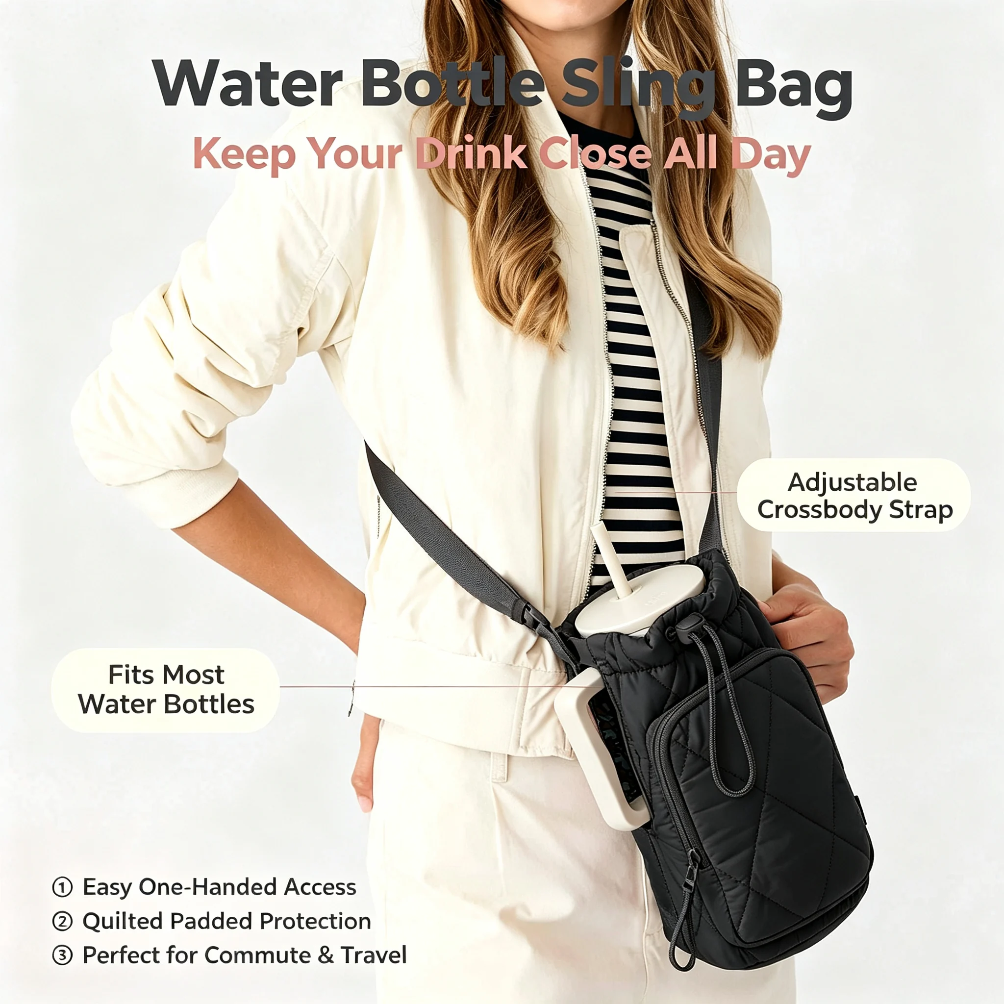 Sac bouteille en polyester