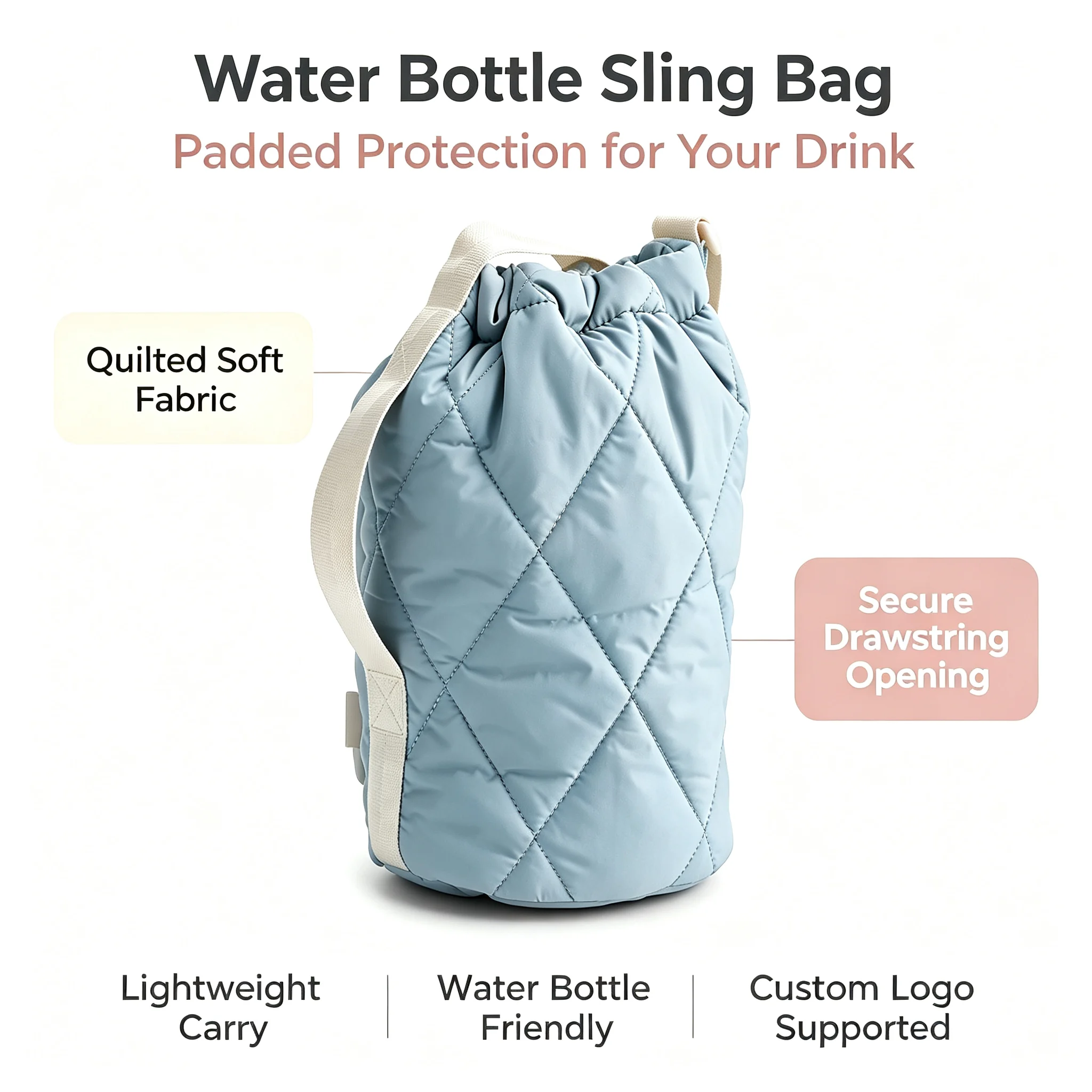 Sac bouteille en tissu Oxford