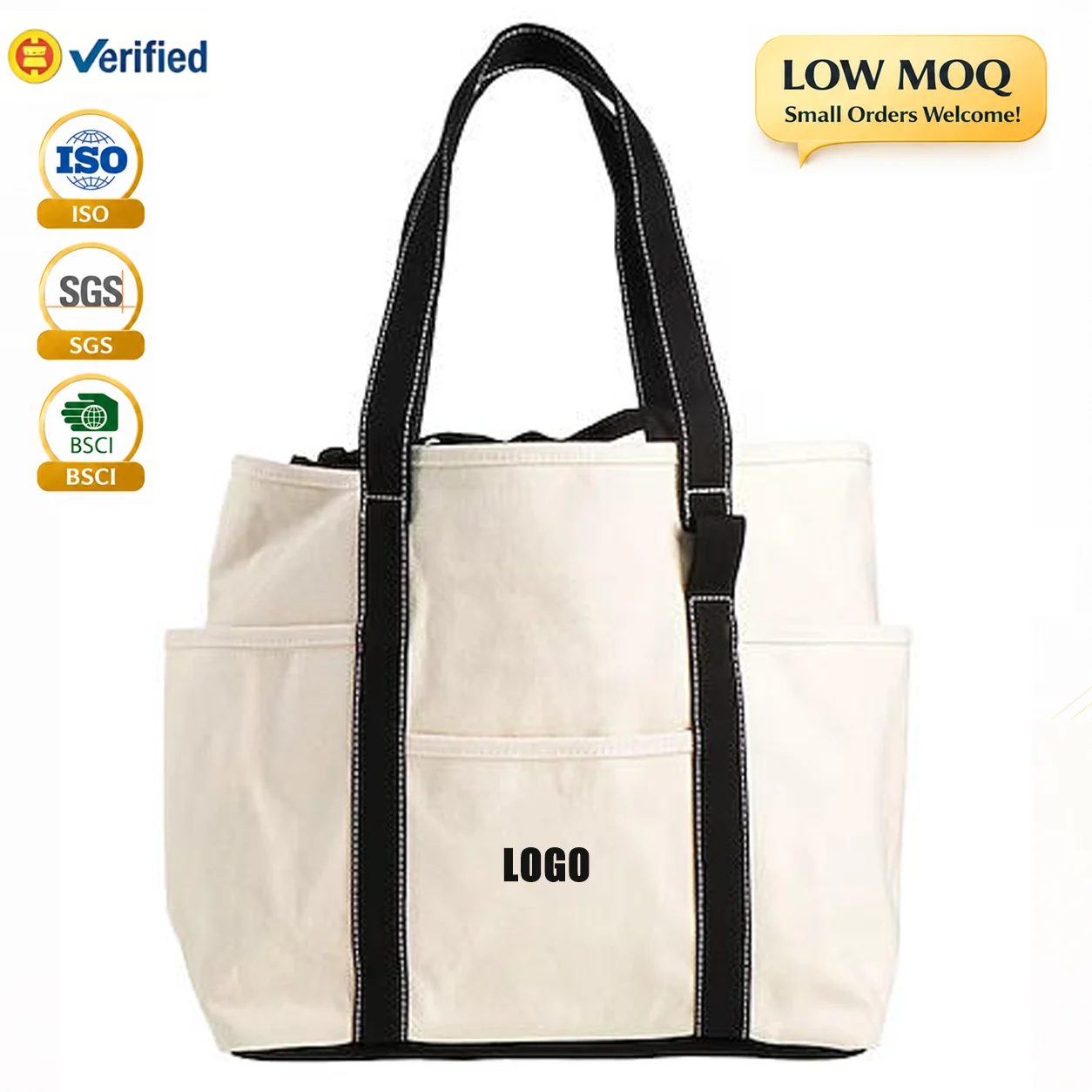 Custom Canvas Tote Bag clean product or use-scene view