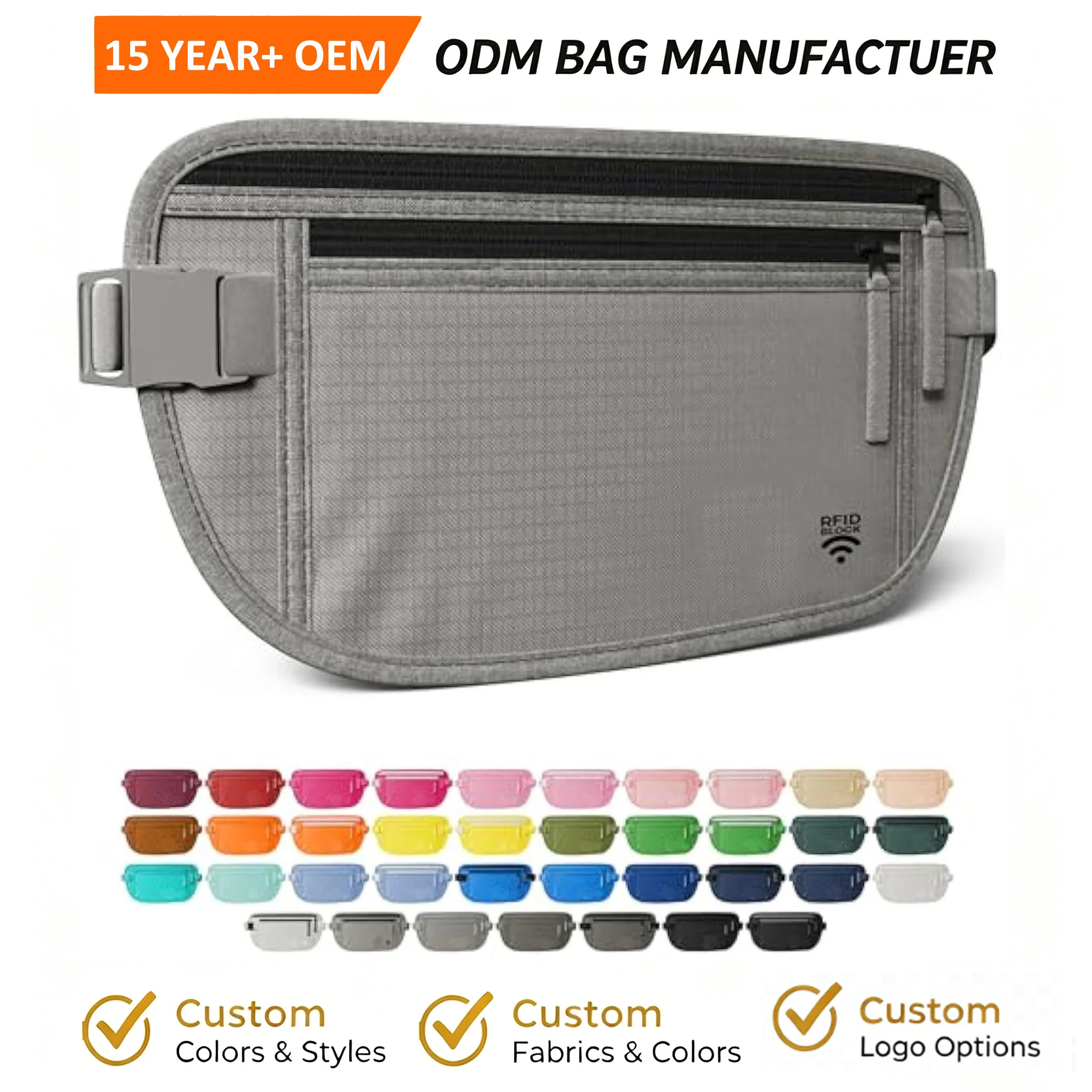 Custom travel Money Belt