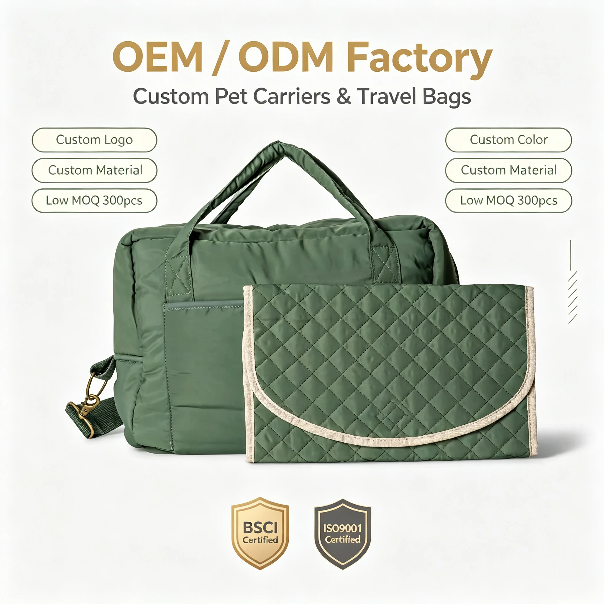 Custom Quilted Diaper Travel Tote
