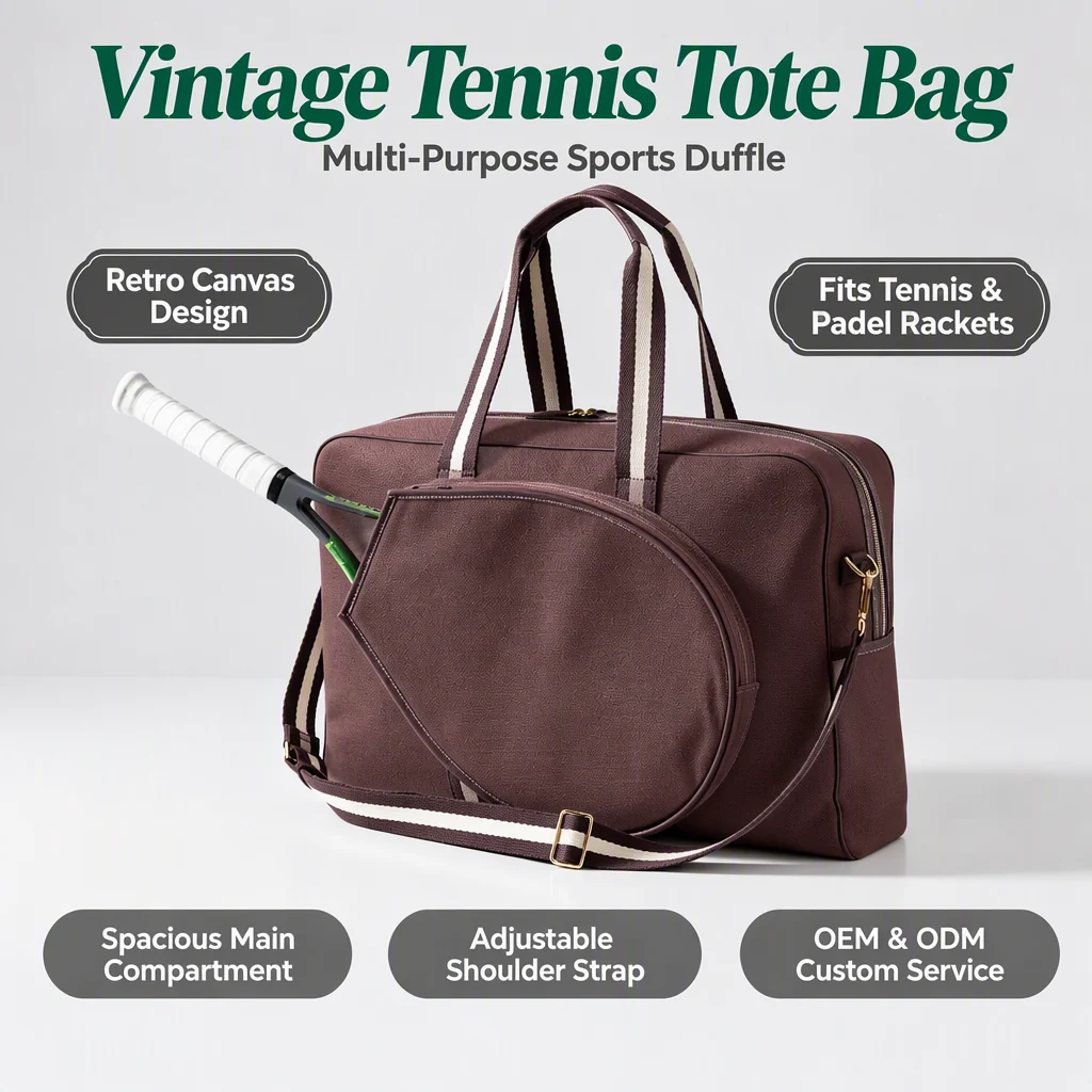 Custom Canvas Pickleball Tote Bag clean product or use-scene view