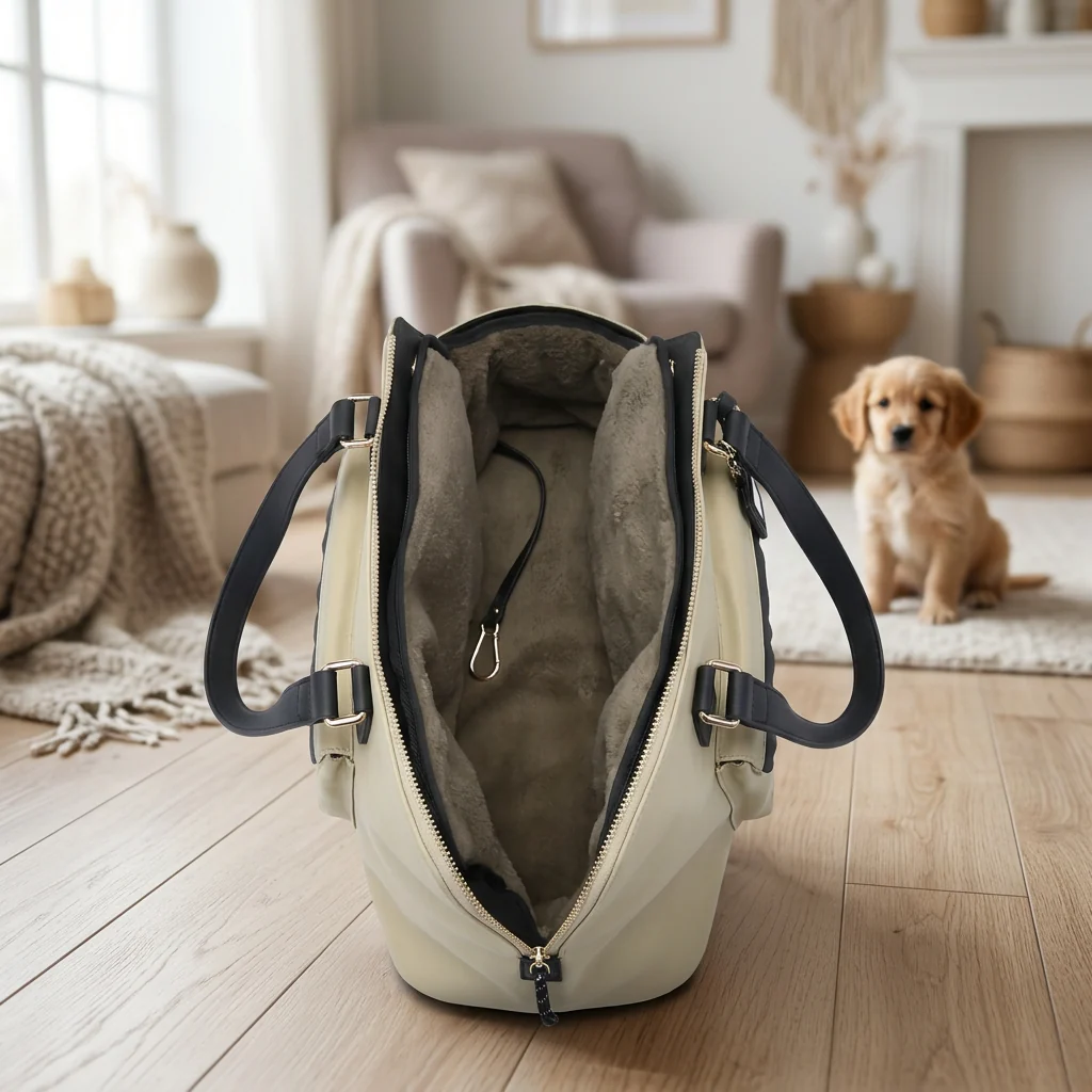 Custom Two-in-One Dog Carrier Tote clean product or use-scene view