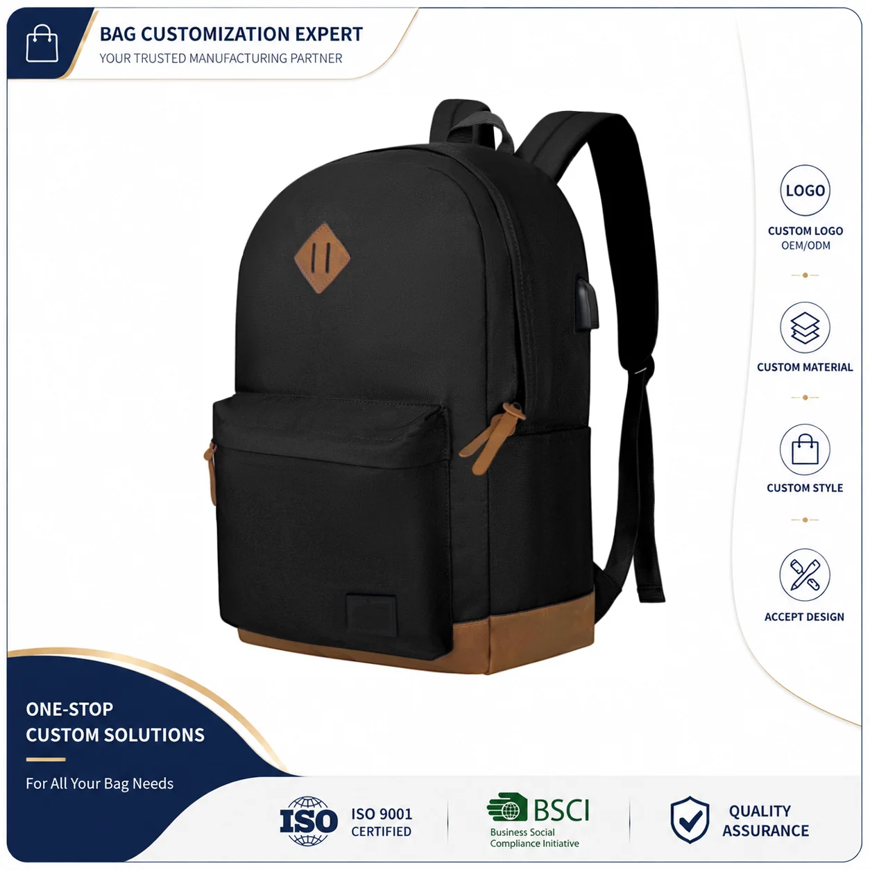 Custom College School Backpack