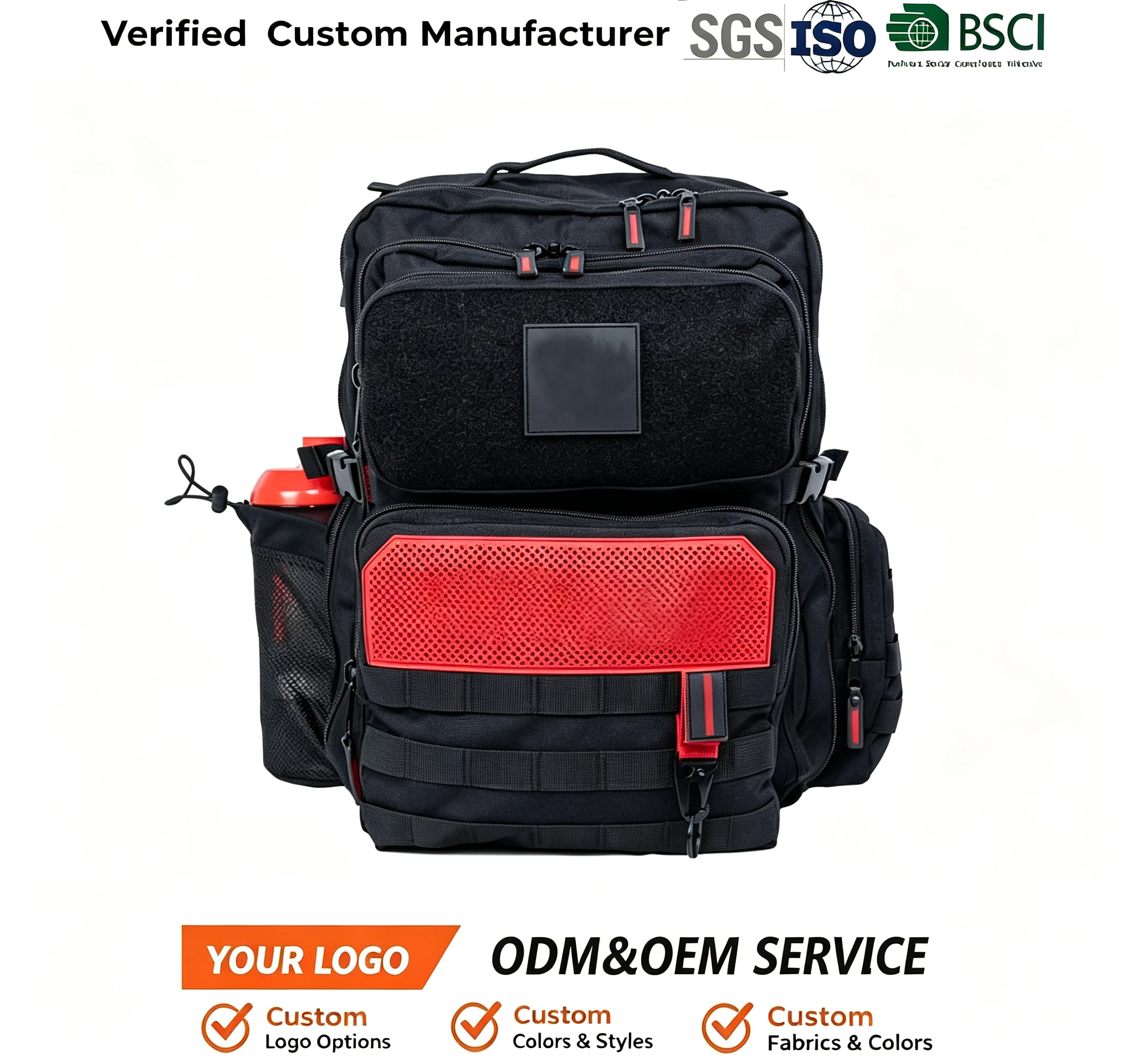 Custom Tactical Hiking Backpack clean product or use-scene view