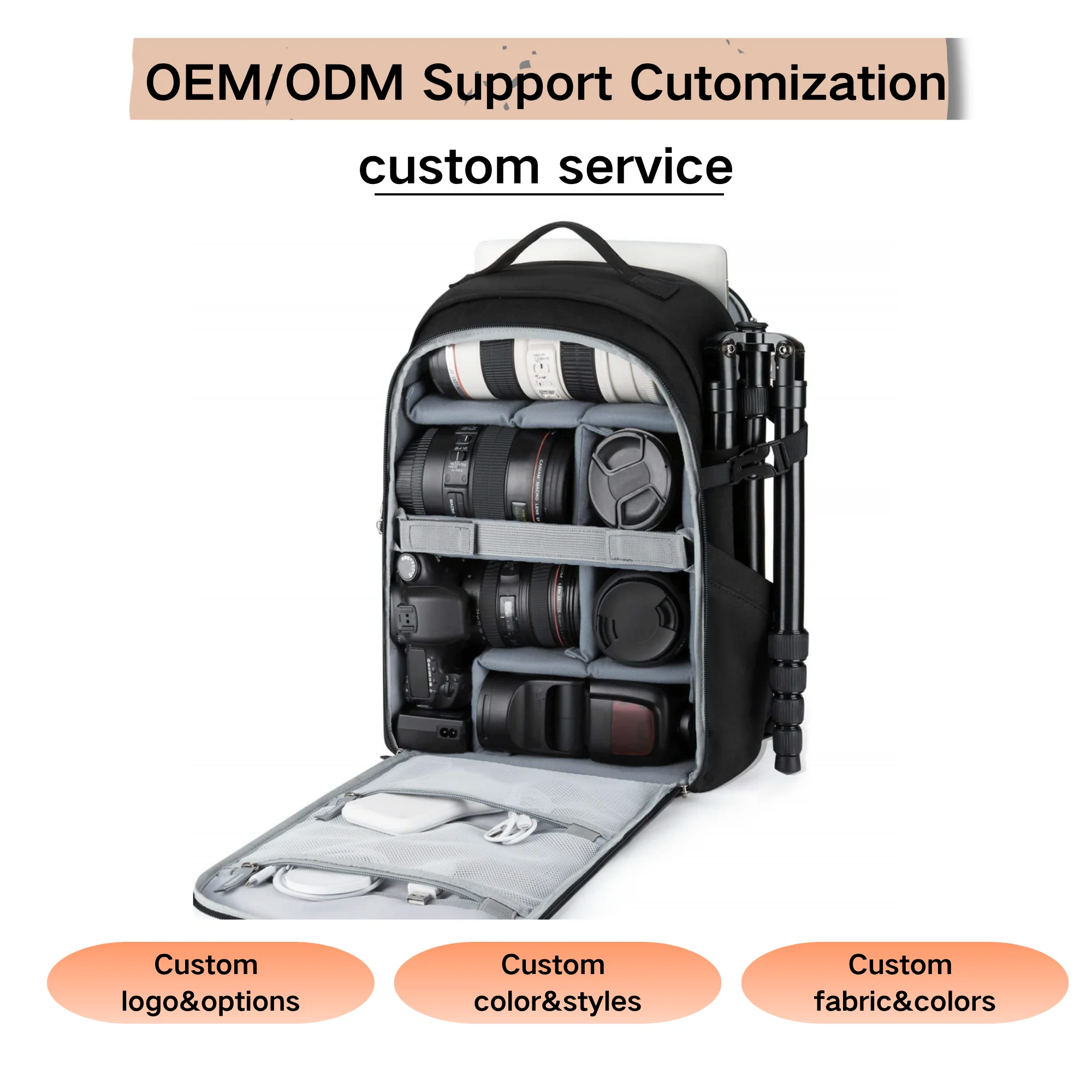 Custom Outdoor Camera Travel Backpack