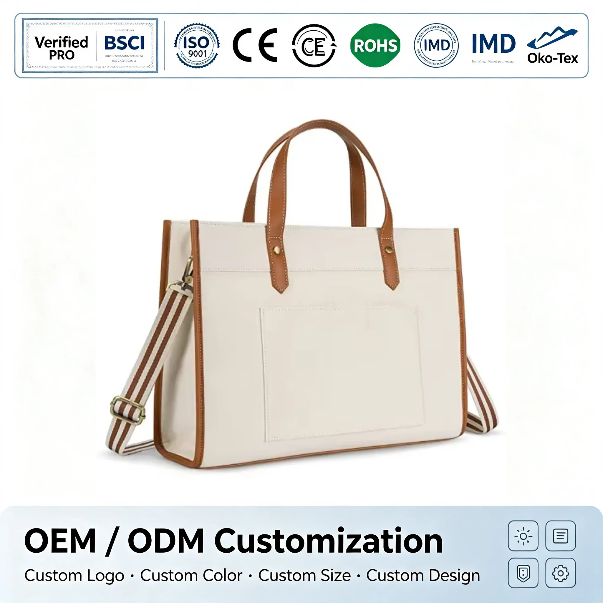 Custom felt casual tote bag for private label bag manufacturing