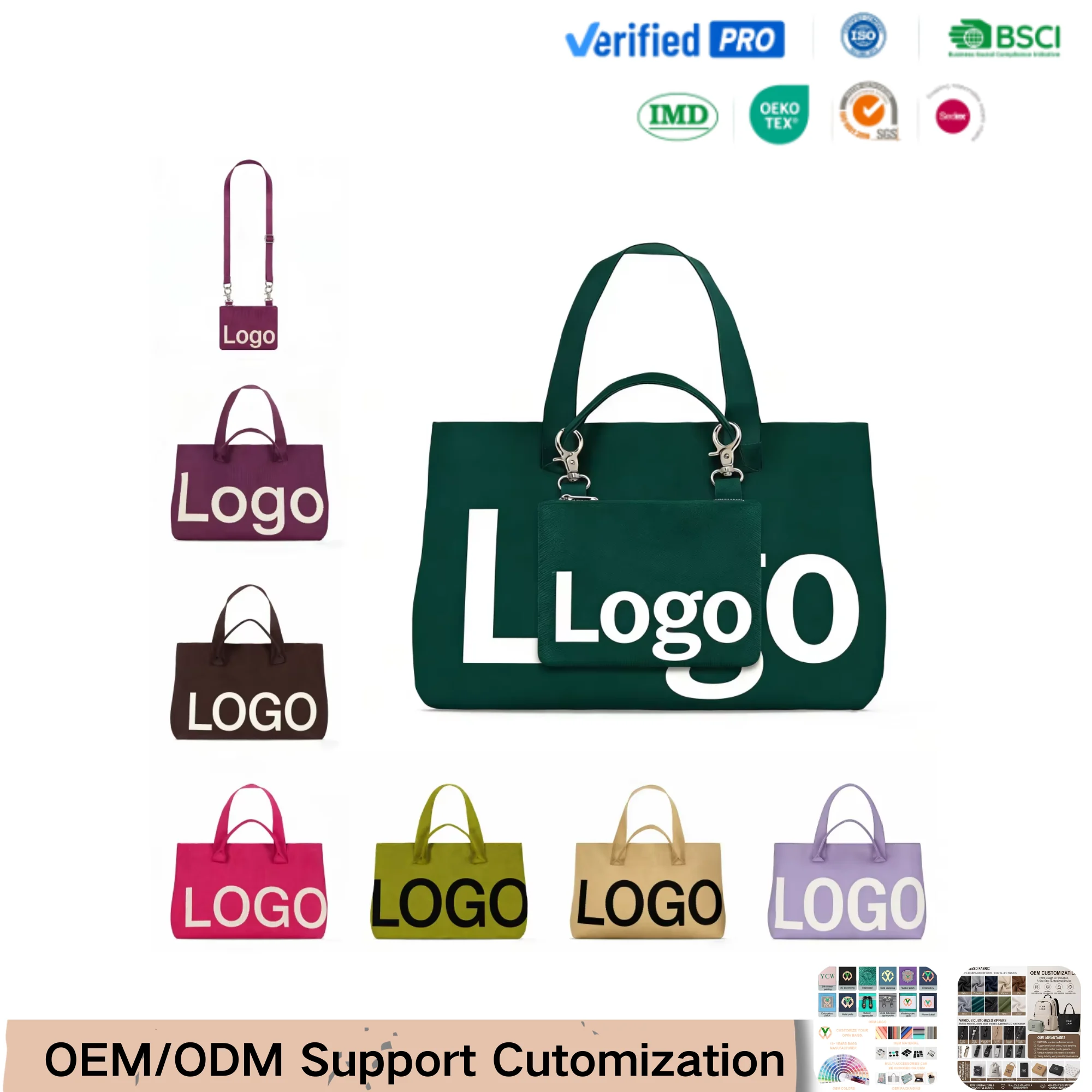 Custom jacquard knit tote bag for private label bag manufacturing
