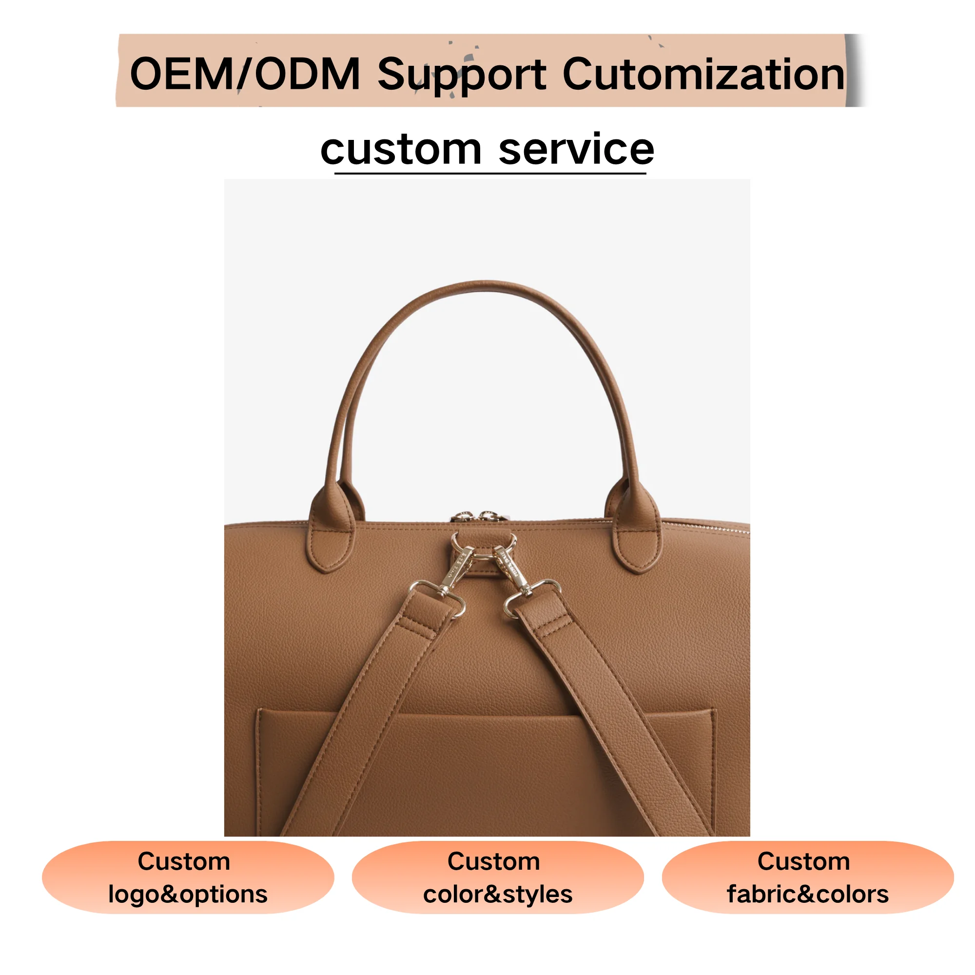 Custom multi function diaper backpack for private label bag manufacturing