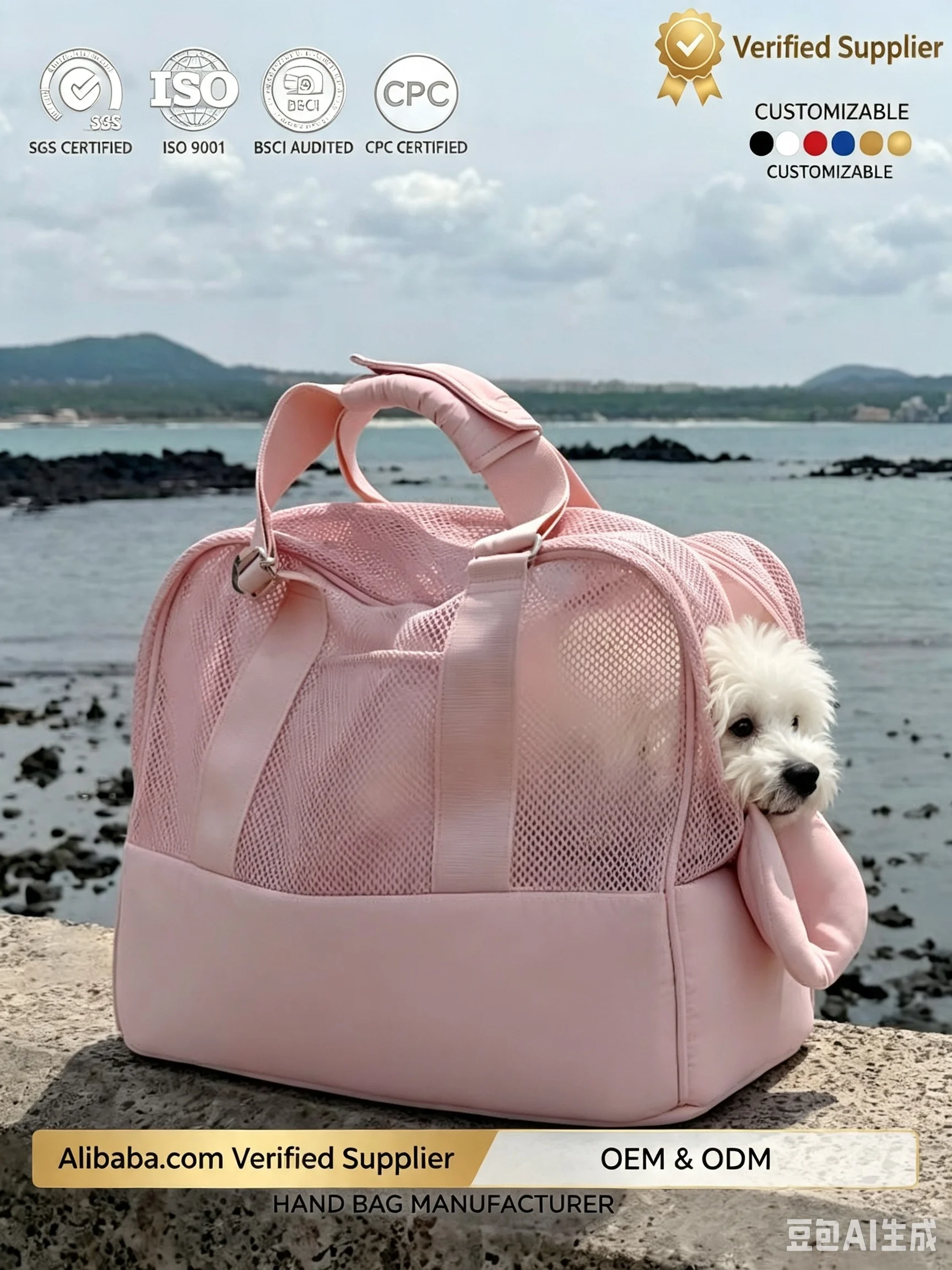 Custom Square Nylon Pet Carrier Bag