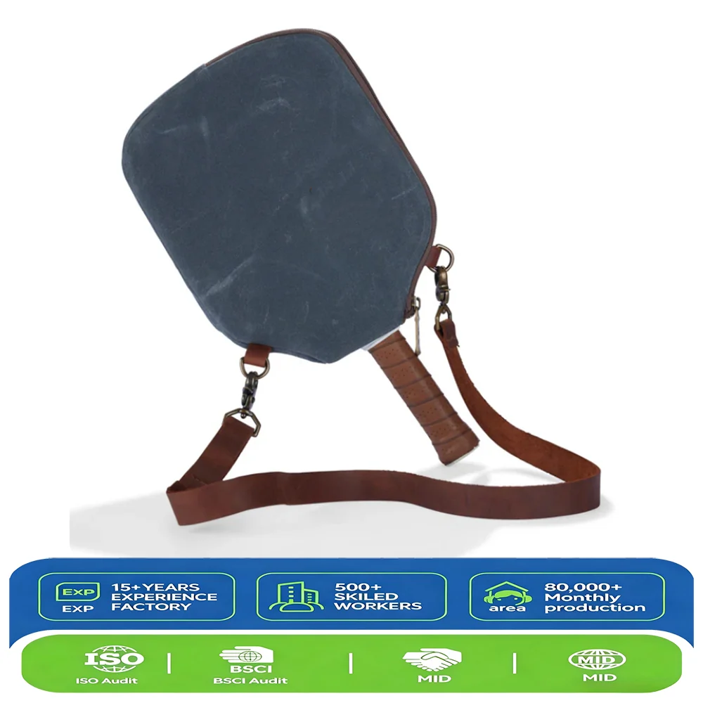 borsa sling canvas per pickleball personalizzata