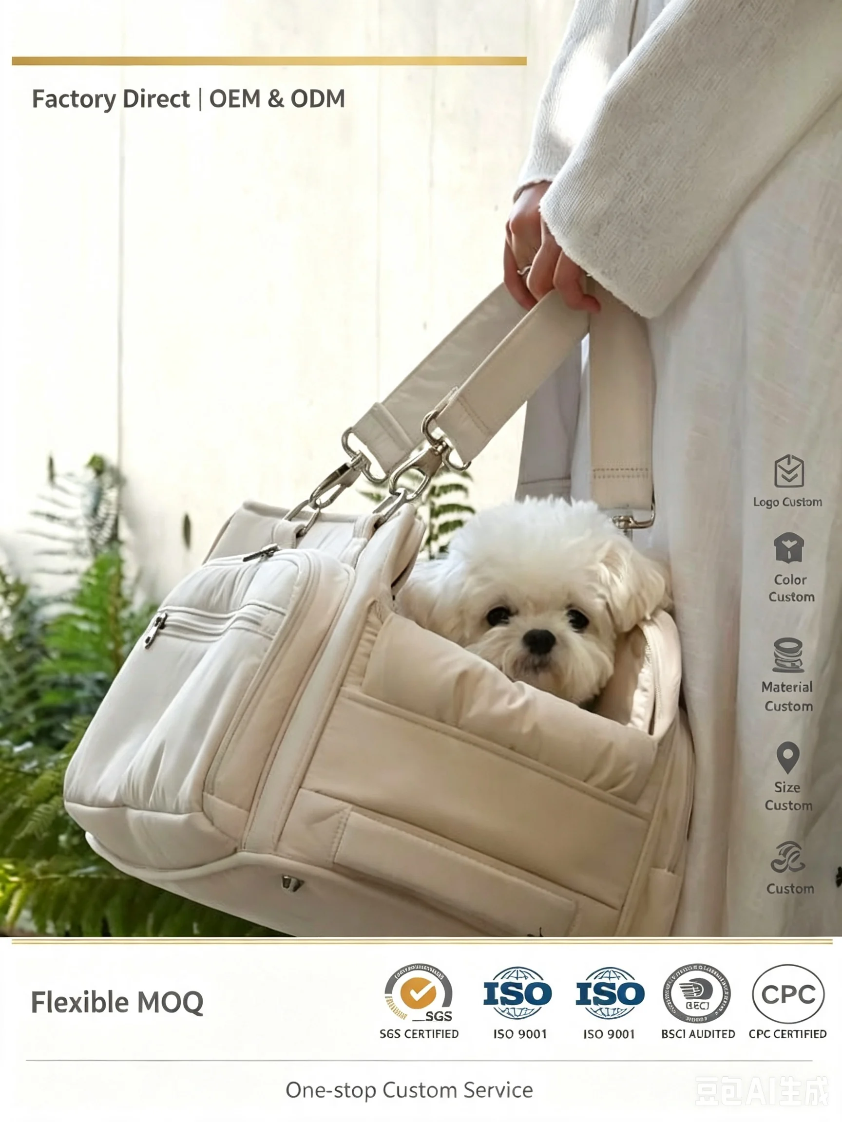 Custom Portable Pet Travel Bag