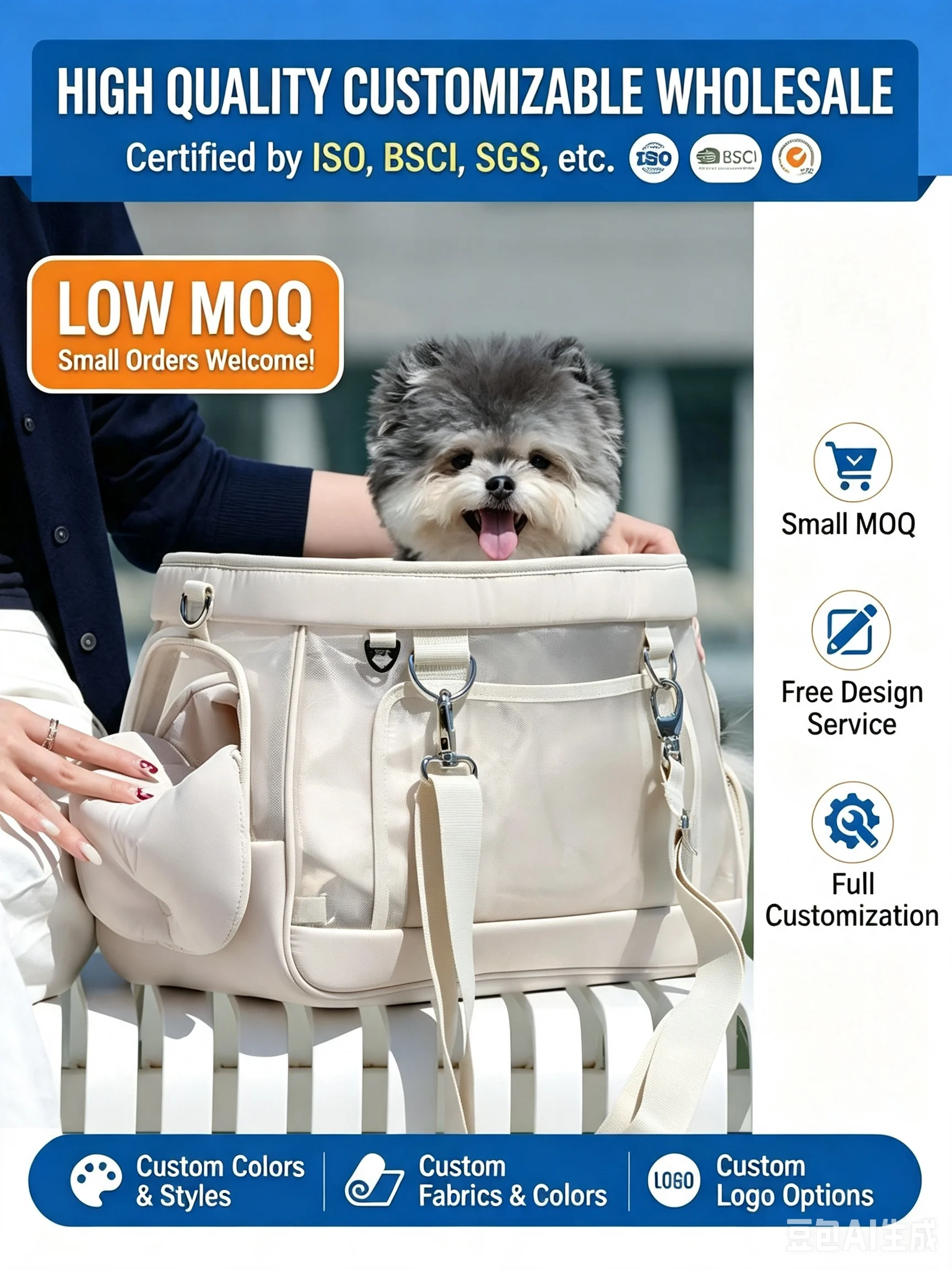 Custom Large Space Pet Travel Bag