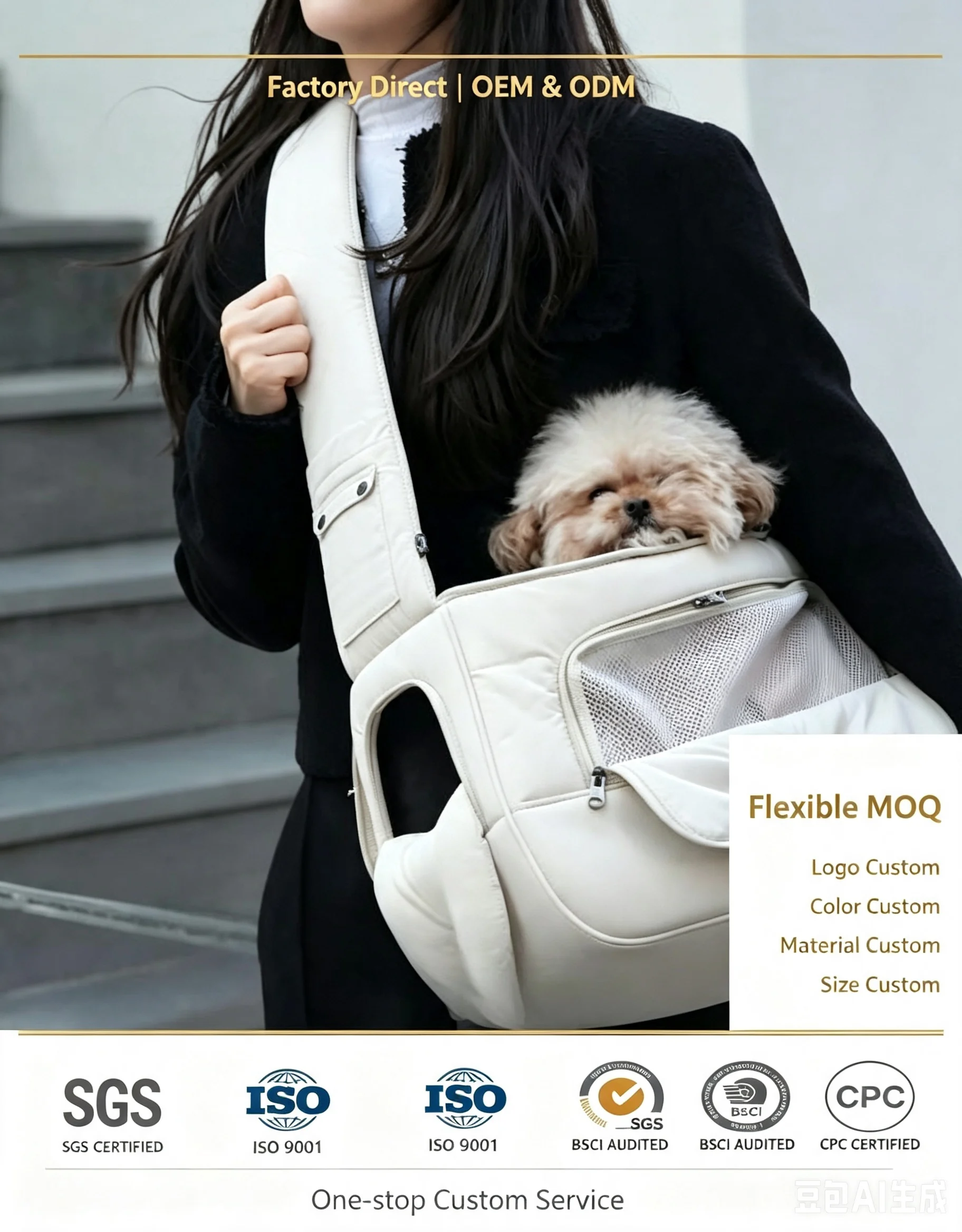 Custom Pet Crossbody Carrier Bag