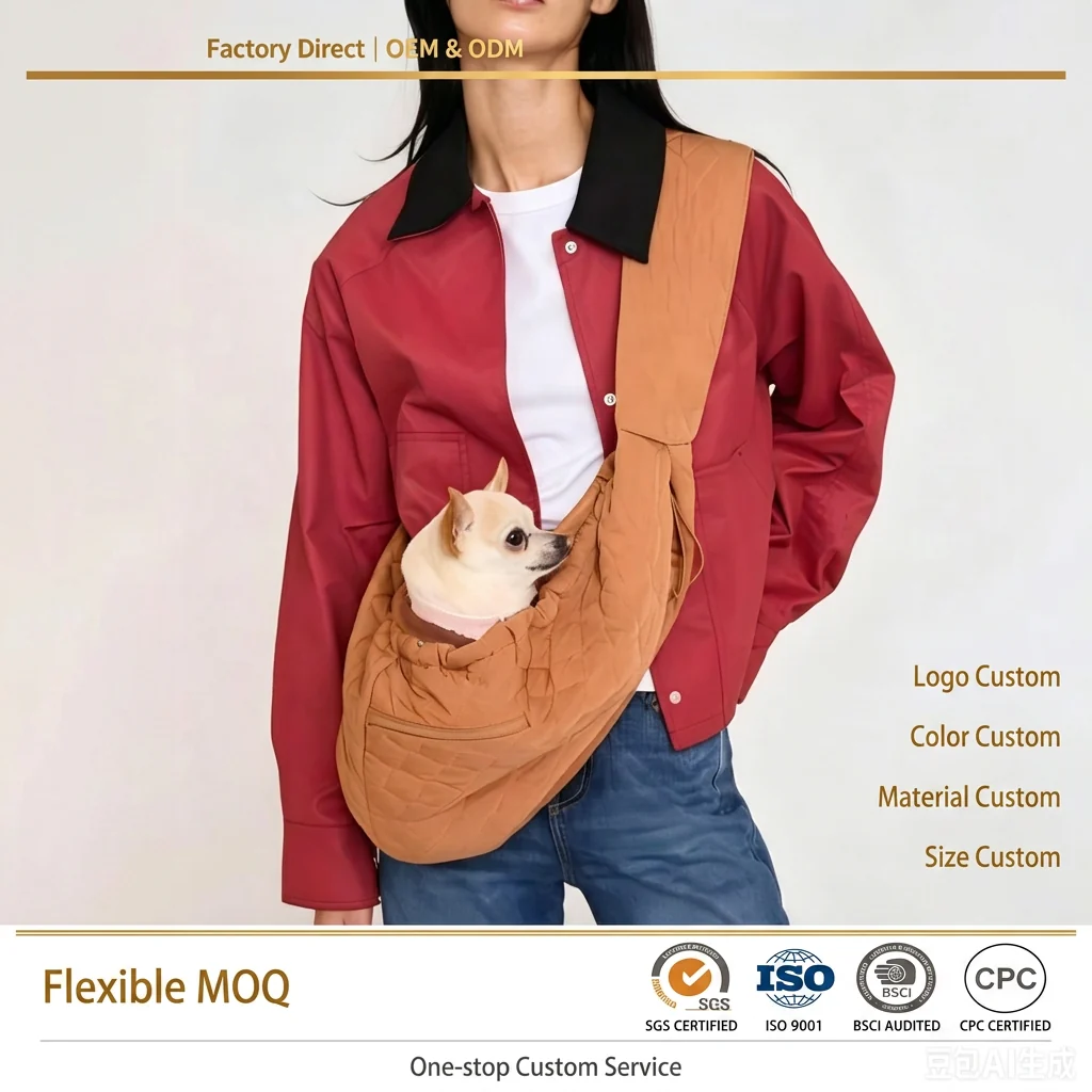 Custom Quilted Sling Pet Carrier
