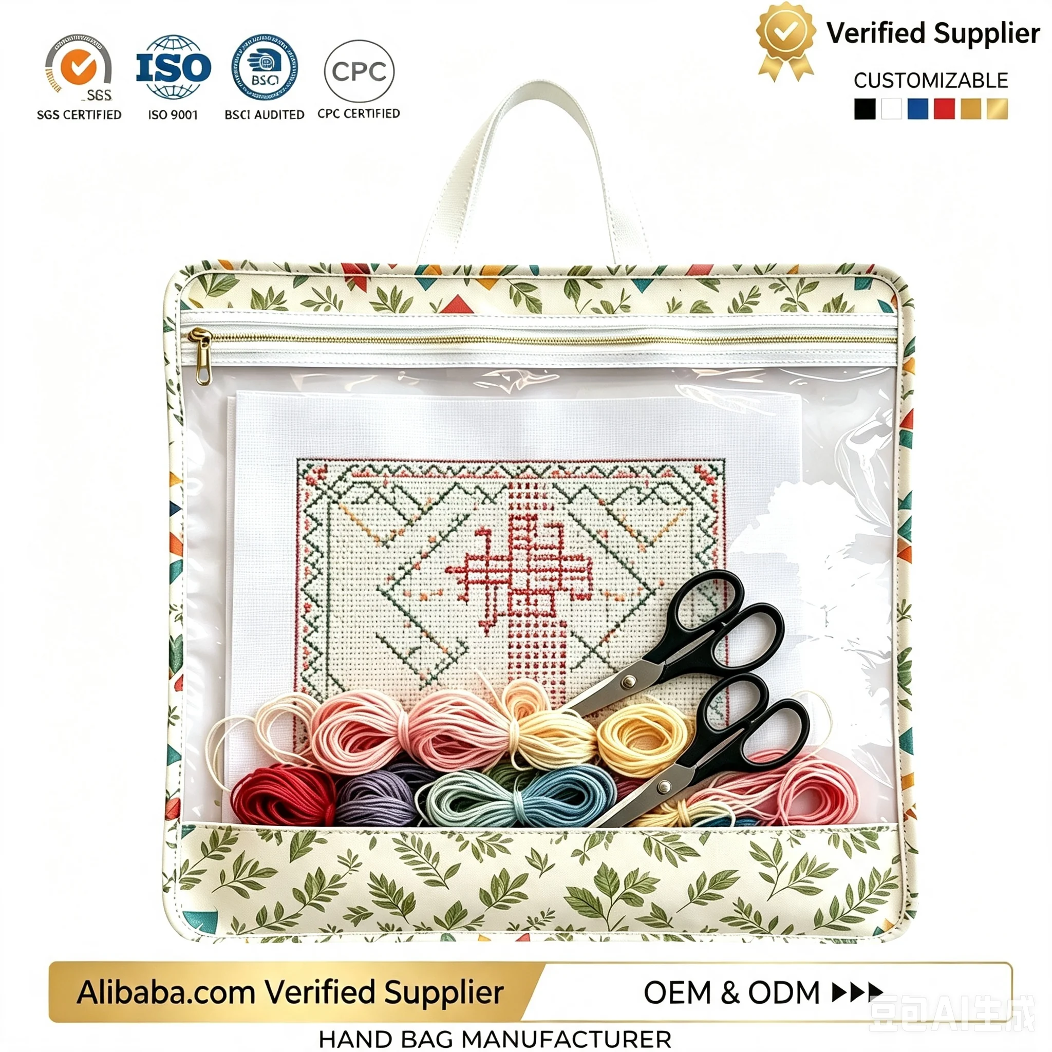 Custom Needlepoint Project Pouch