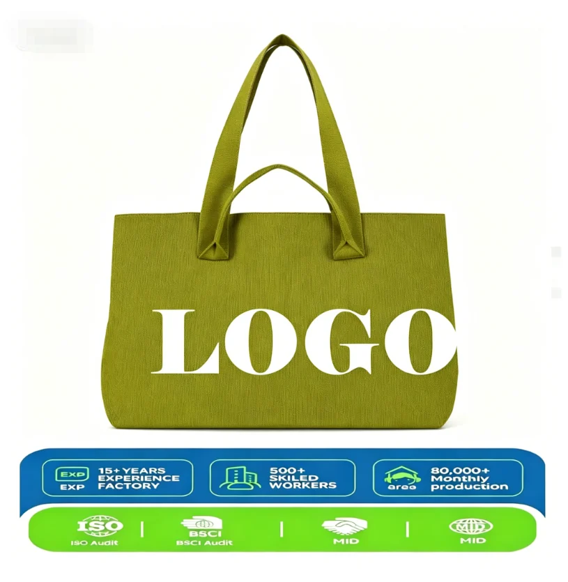 Custom Jacquard Knitted Tote Bag
