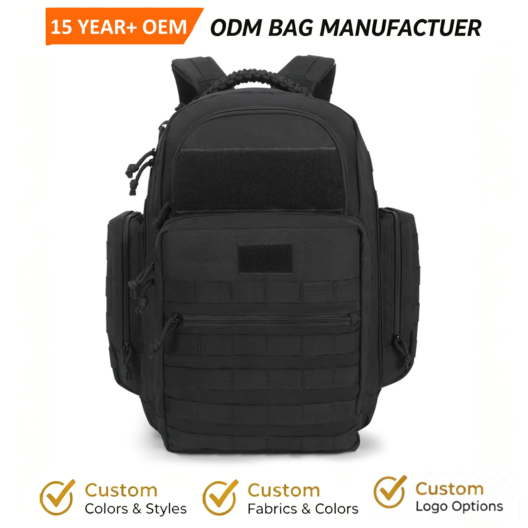 Custom tactical diaper backpack for private label bag manufacturing