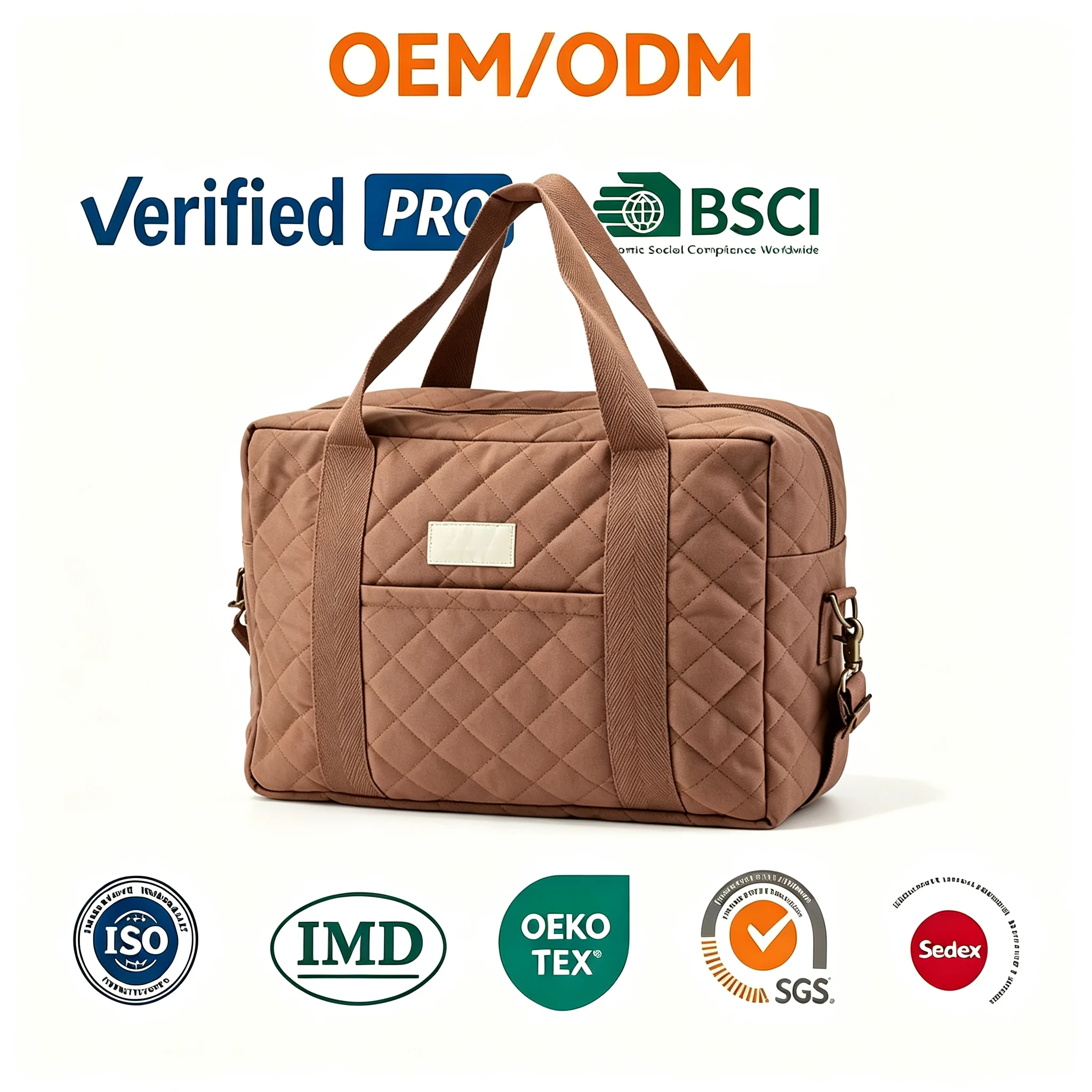 Custom puffer diaper tote bag for private label bag manufacturing