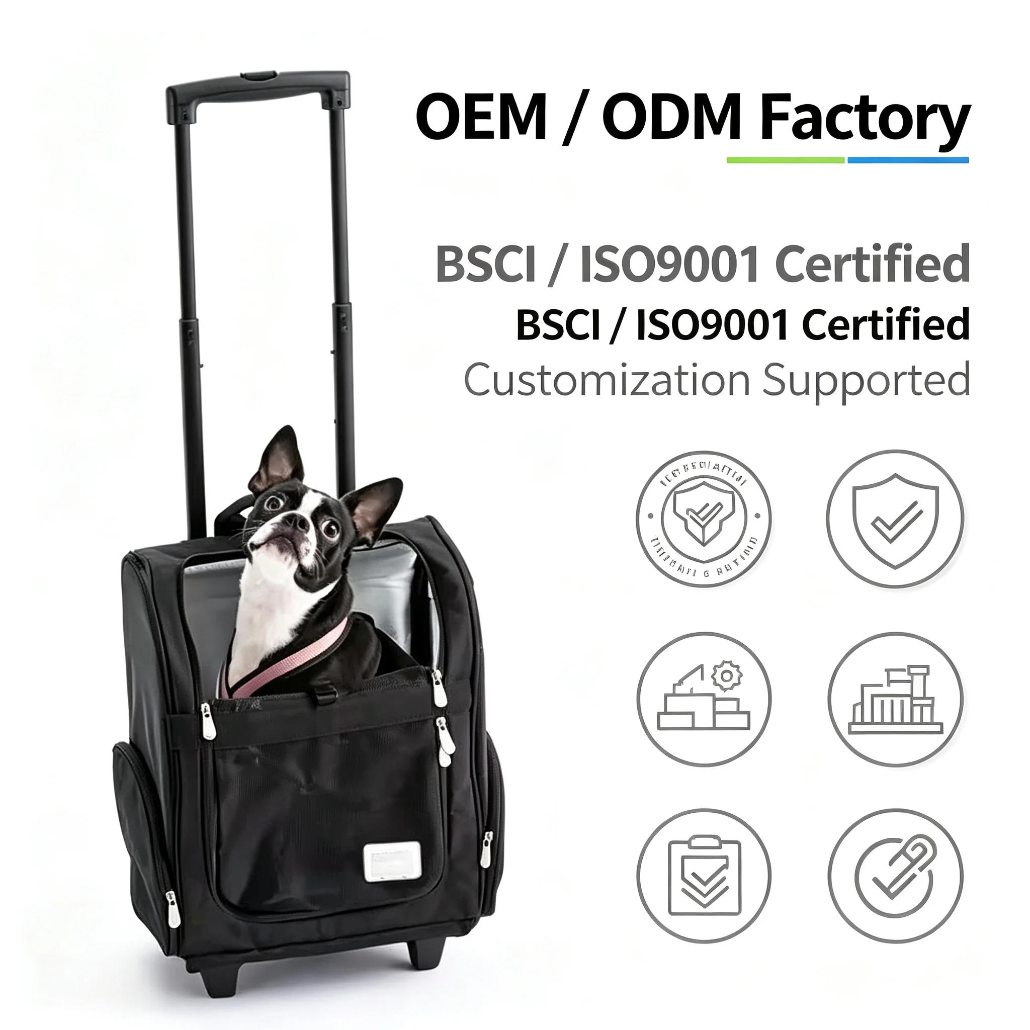 Custom Wheeled Pet Carrier Case