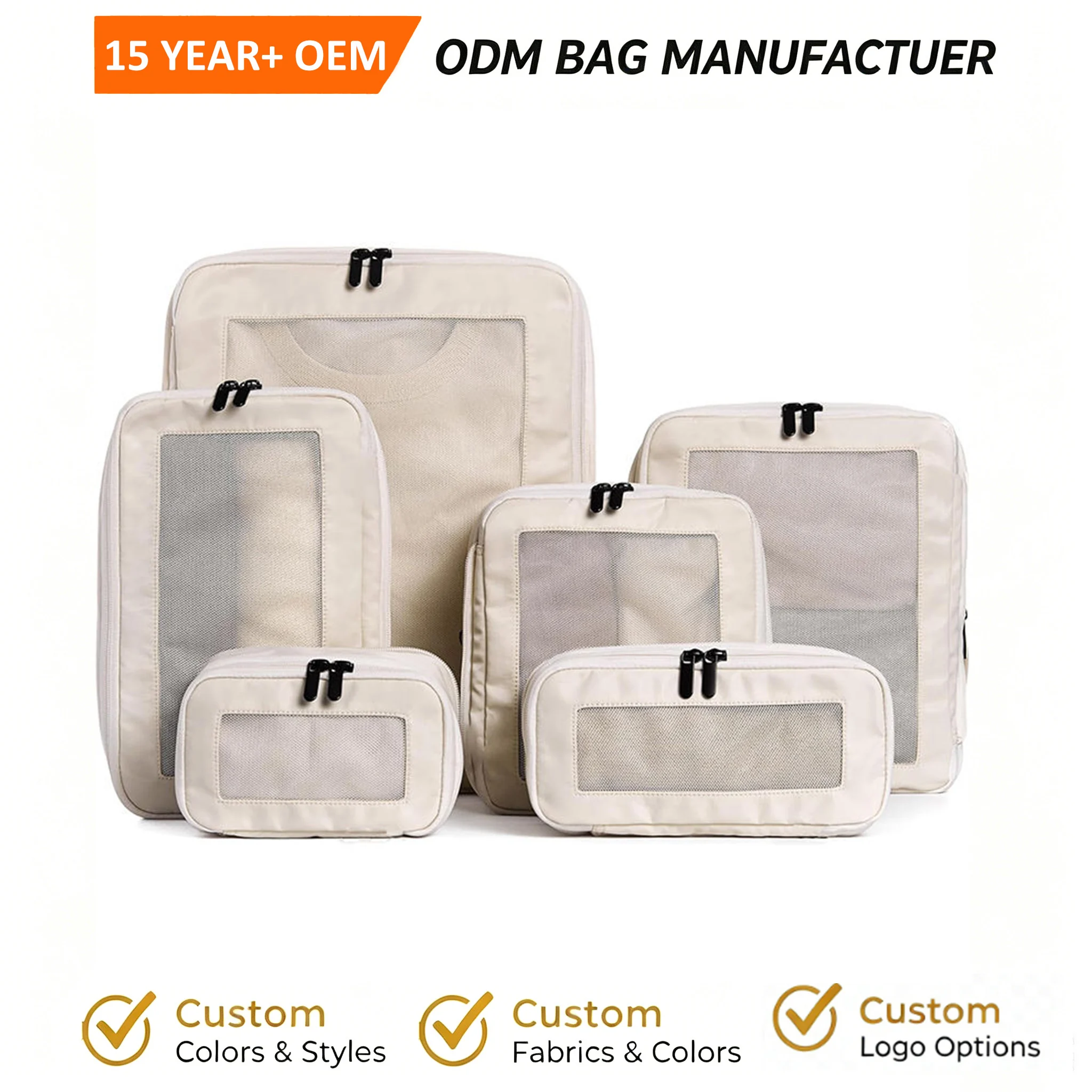 Custom Seven Piece Packing Organizer Set