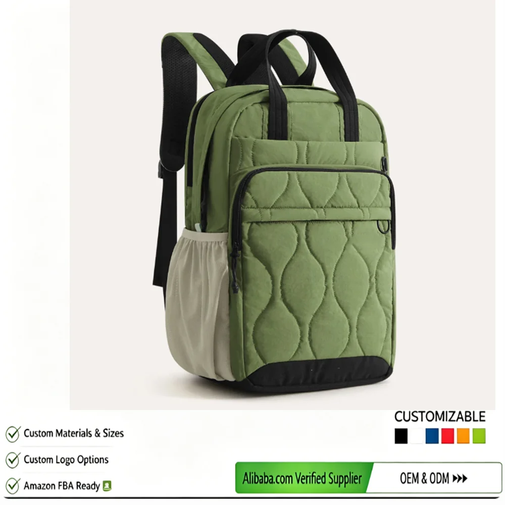 Custom Quilted Puffer Backpack Purse
