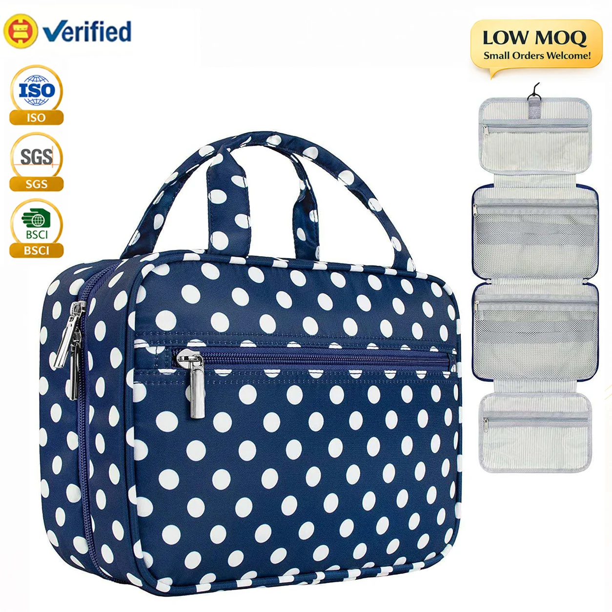 Custom Hanging Travel Toiletry Bag Large Foldable Makeup