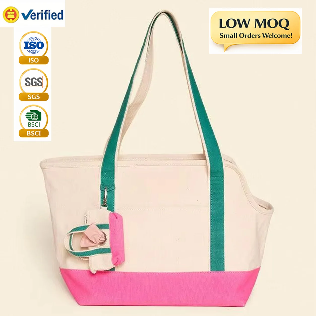 Custom Daily Use Small Dog Bags daily-use Canvas