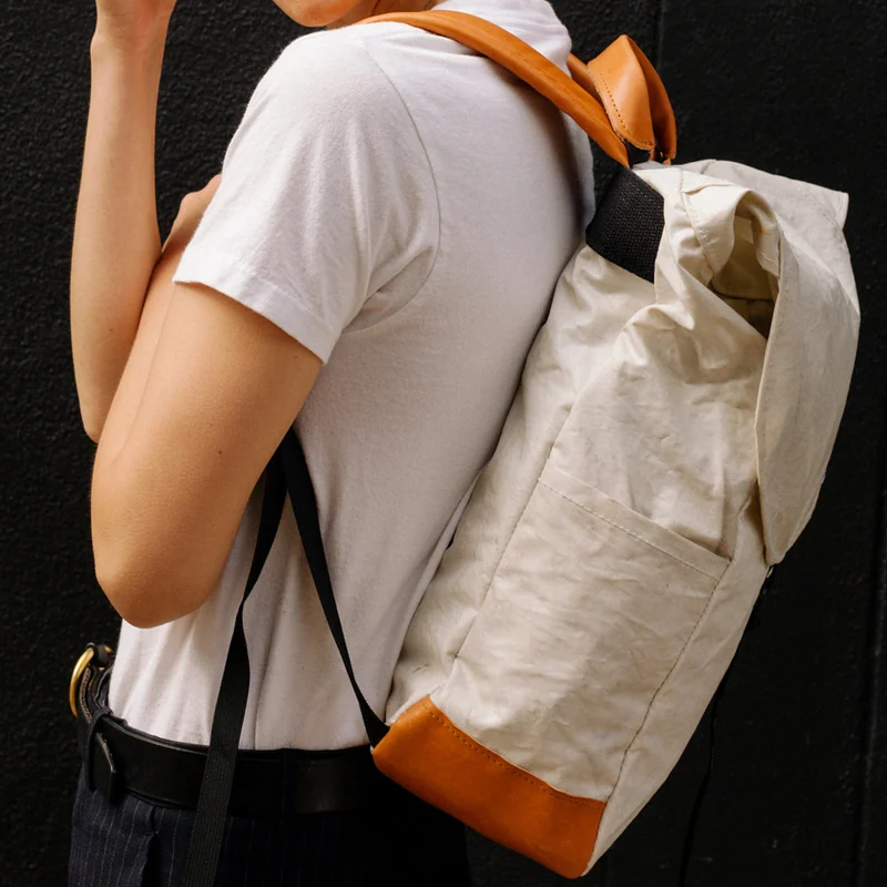 Custom New Vintage Canvas Laptop Backpack Modern Simple