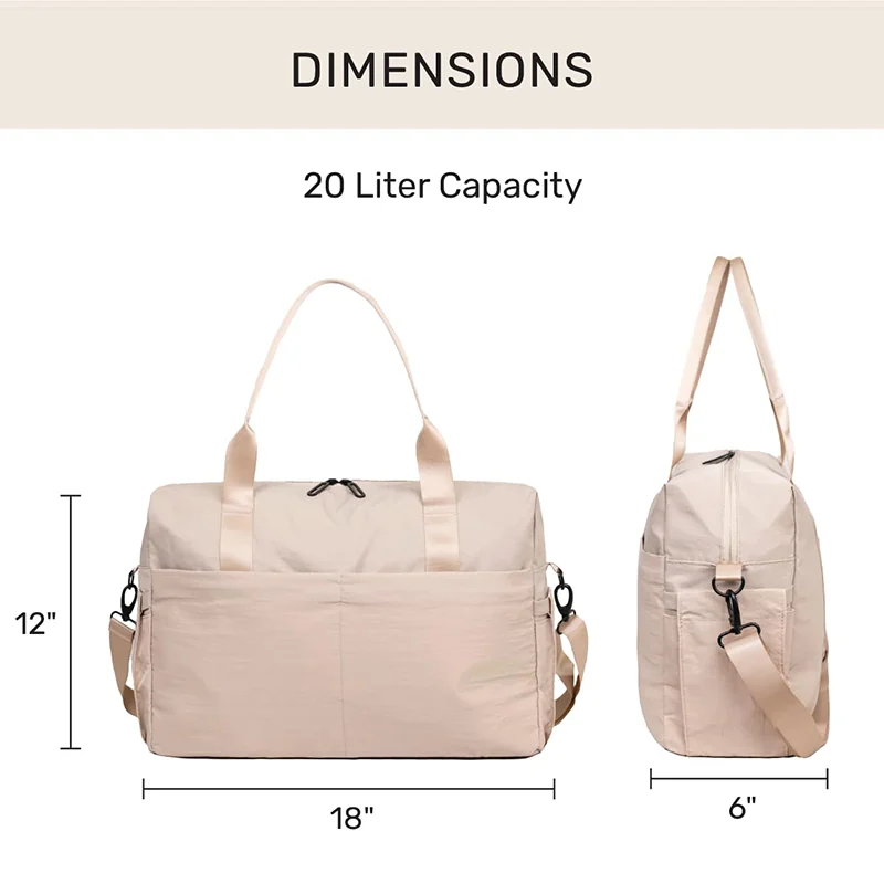 Custom 18" Polyester Travel Duffel Bag Large Capacity