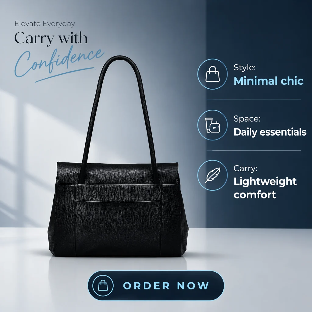 Custom Women's Fashionable Leather Bag Solid Color Zipper for private label bag manufacturing