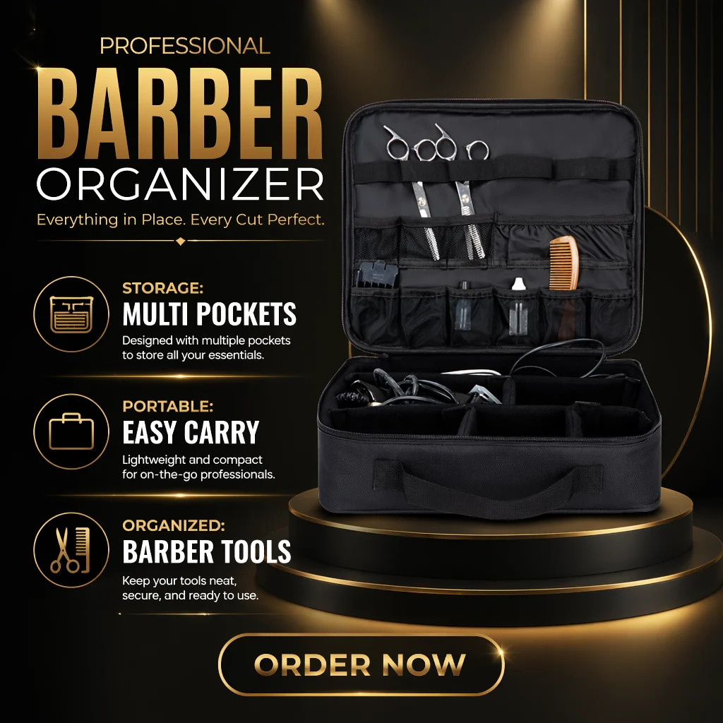 Custom Modern Square Folding Barber Tool Storage Bag for private label bag manufacturing