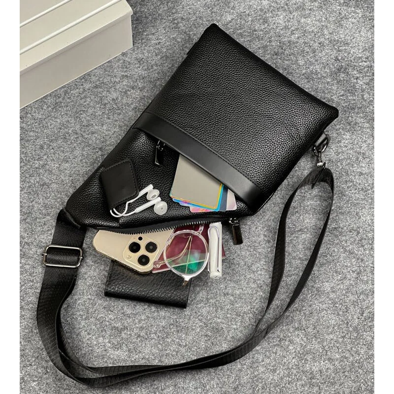 Custom PU Leather Chest Bag Fashion Crossbody Over for private label bag manufacturing