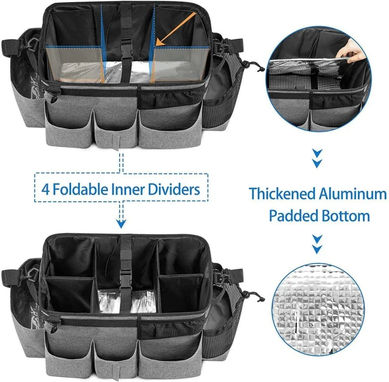 Custom Simple Cleaning Caddy Tote Bag Polyester Buckle for private label bag manufacturing