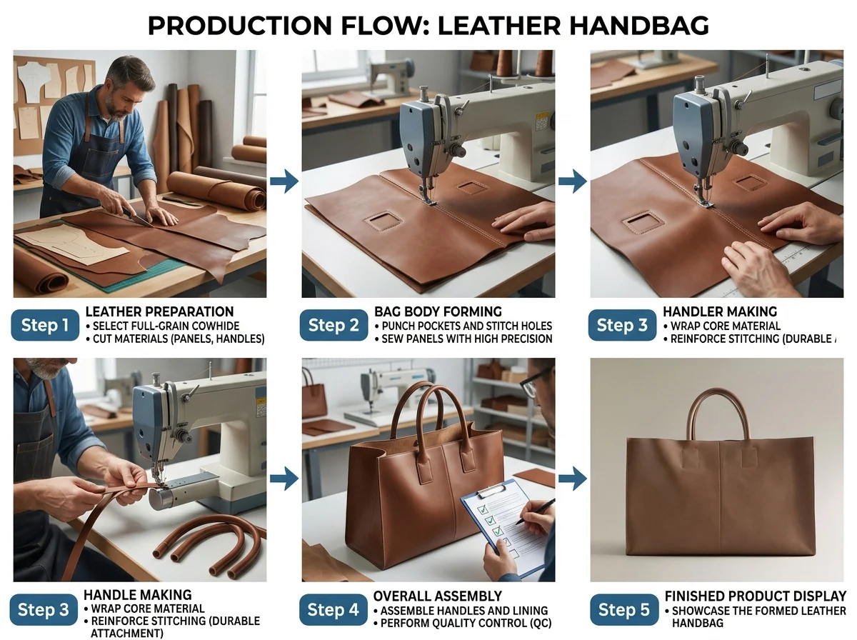 Custom Large PU Tote Handbag for Women Girls for private label bag manufacturing