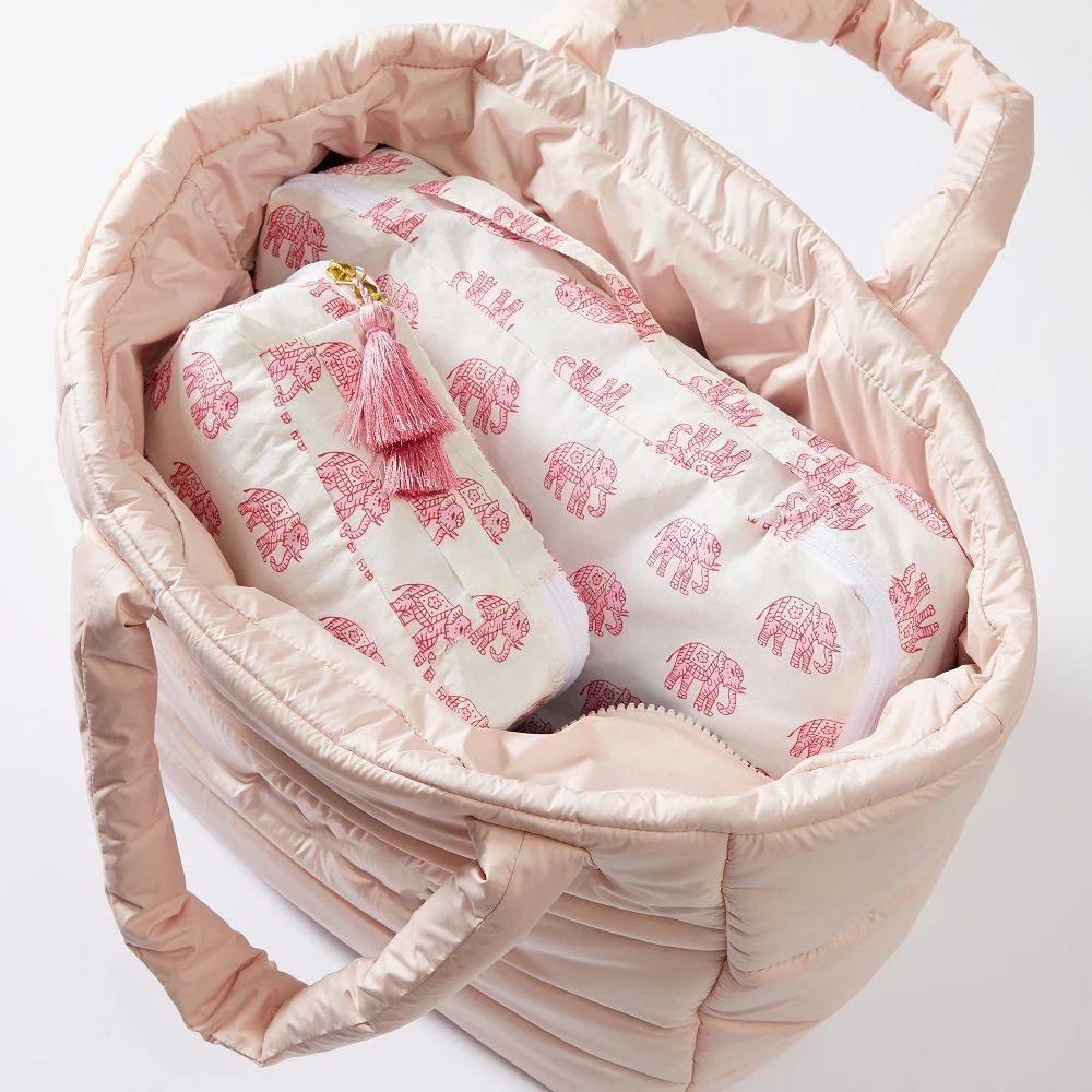 Custom Winter Soft Cotton Padded Nylon Down Designer for private label bag manufacturing