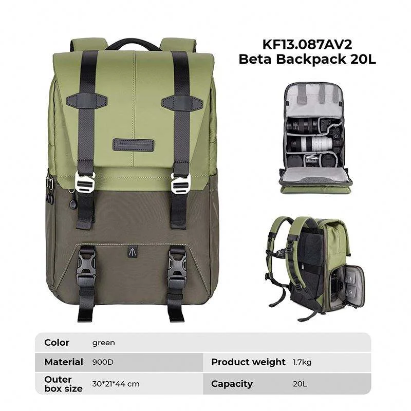 Custom 20L 15.6 Inch Laptop Camera Backpack Zipper for private label bag manufacturing